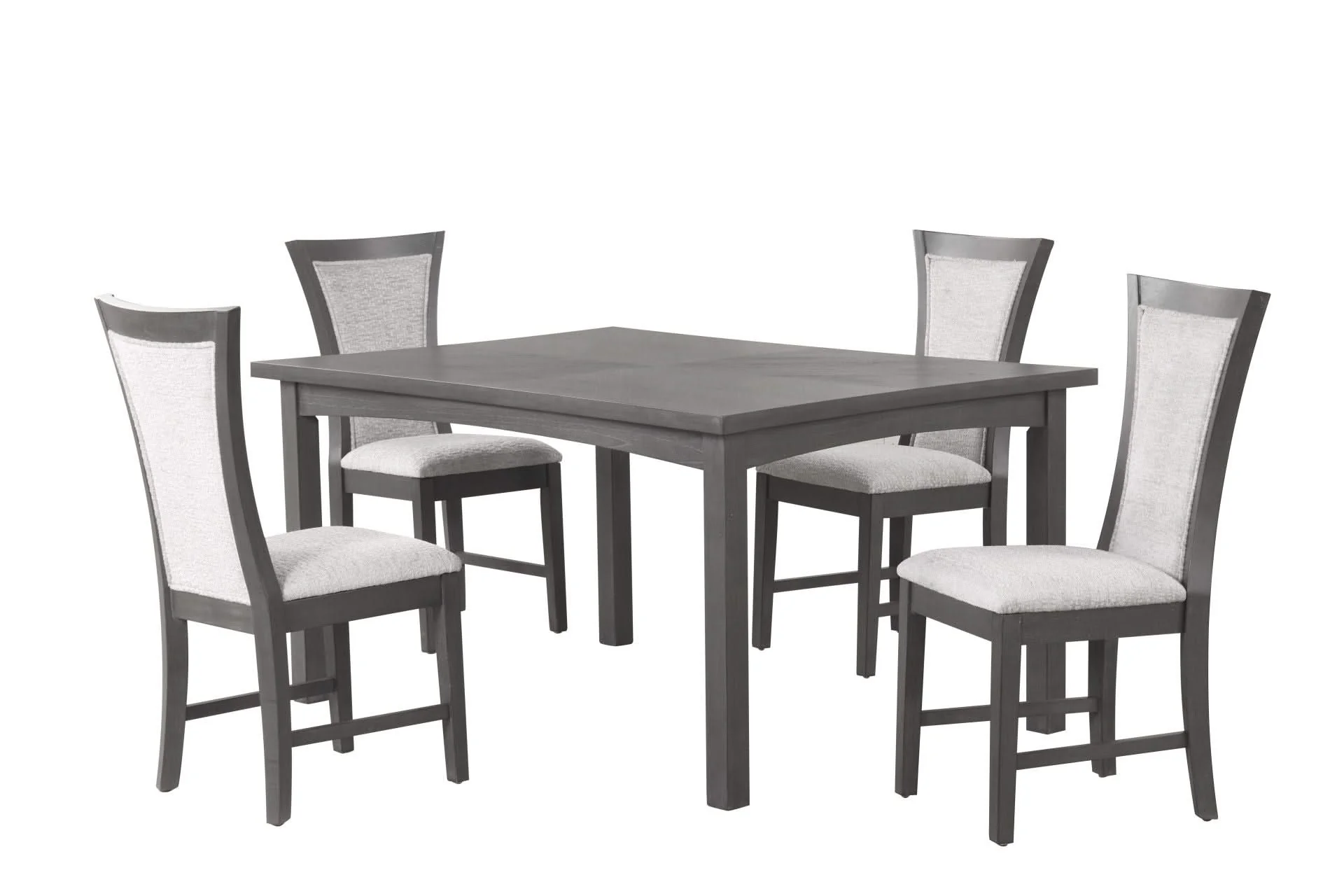 Flair - 5 Piece Dining Set (Table & 4 Chairs) - Gray - Image 3