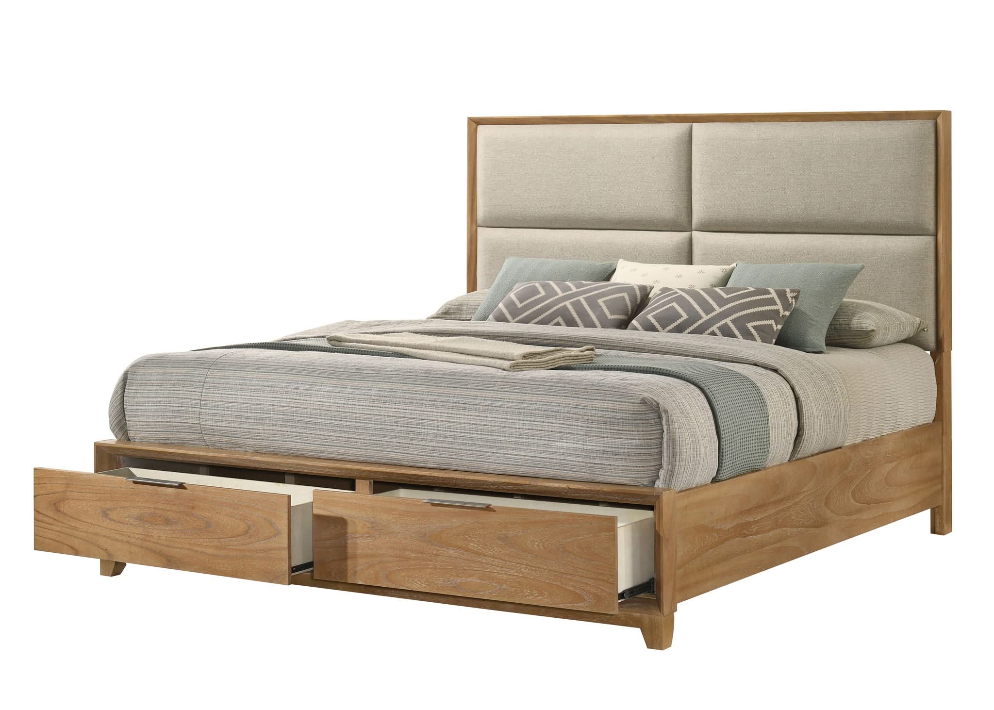 Florian - Queen Platform Storage Bed - Natural - Image 4