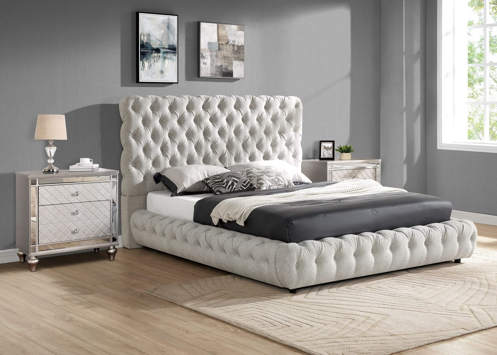 Flory - King Bed - Dove - Image 2