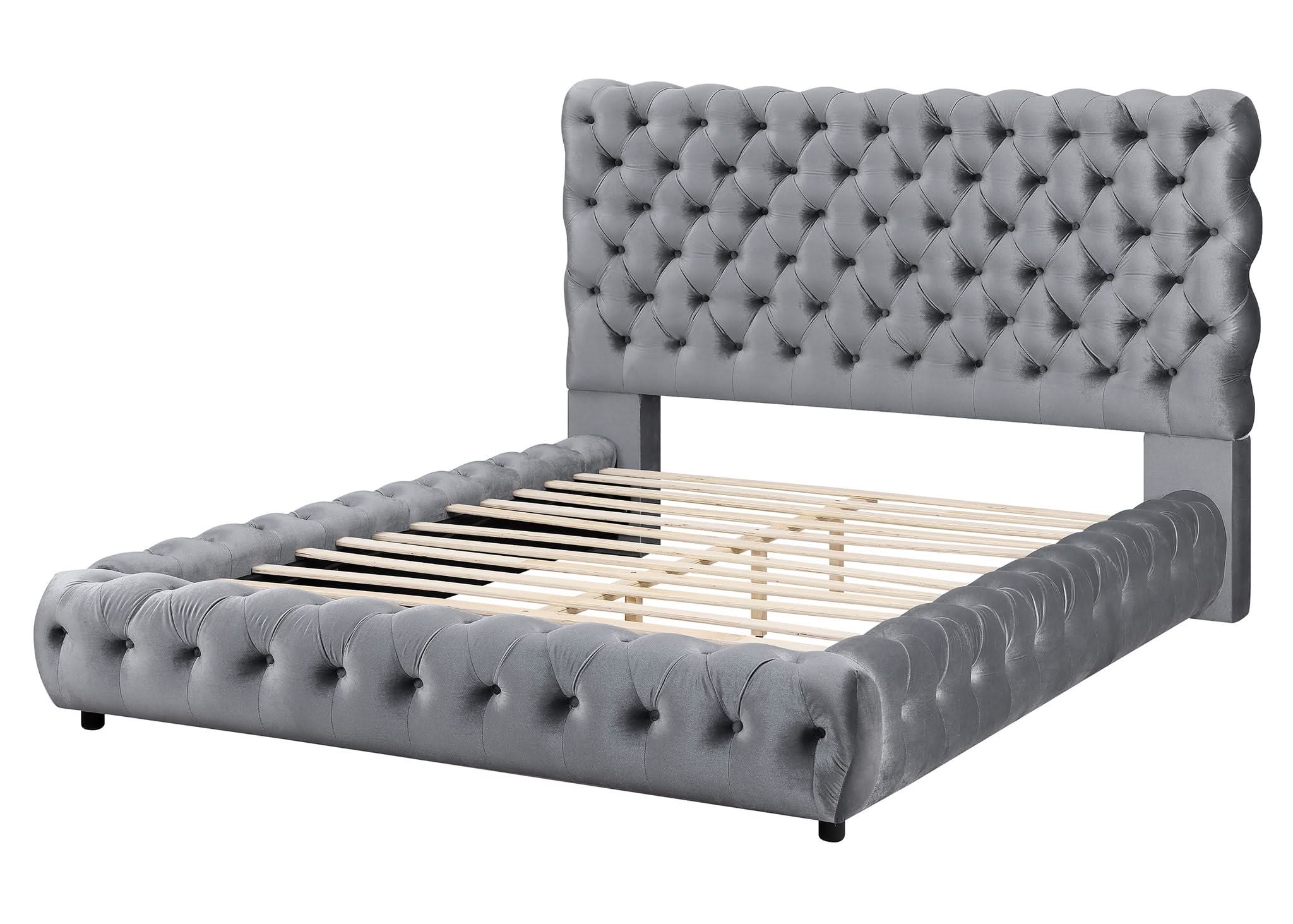Flory - Queen Bed - Gray - Image 3