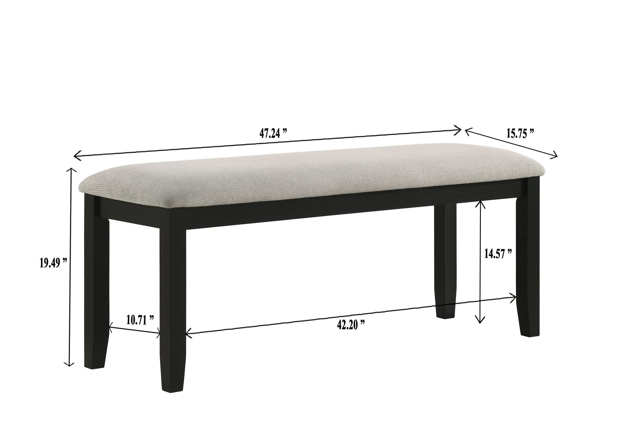 Folio - Bench - Black / Gray - Image 3