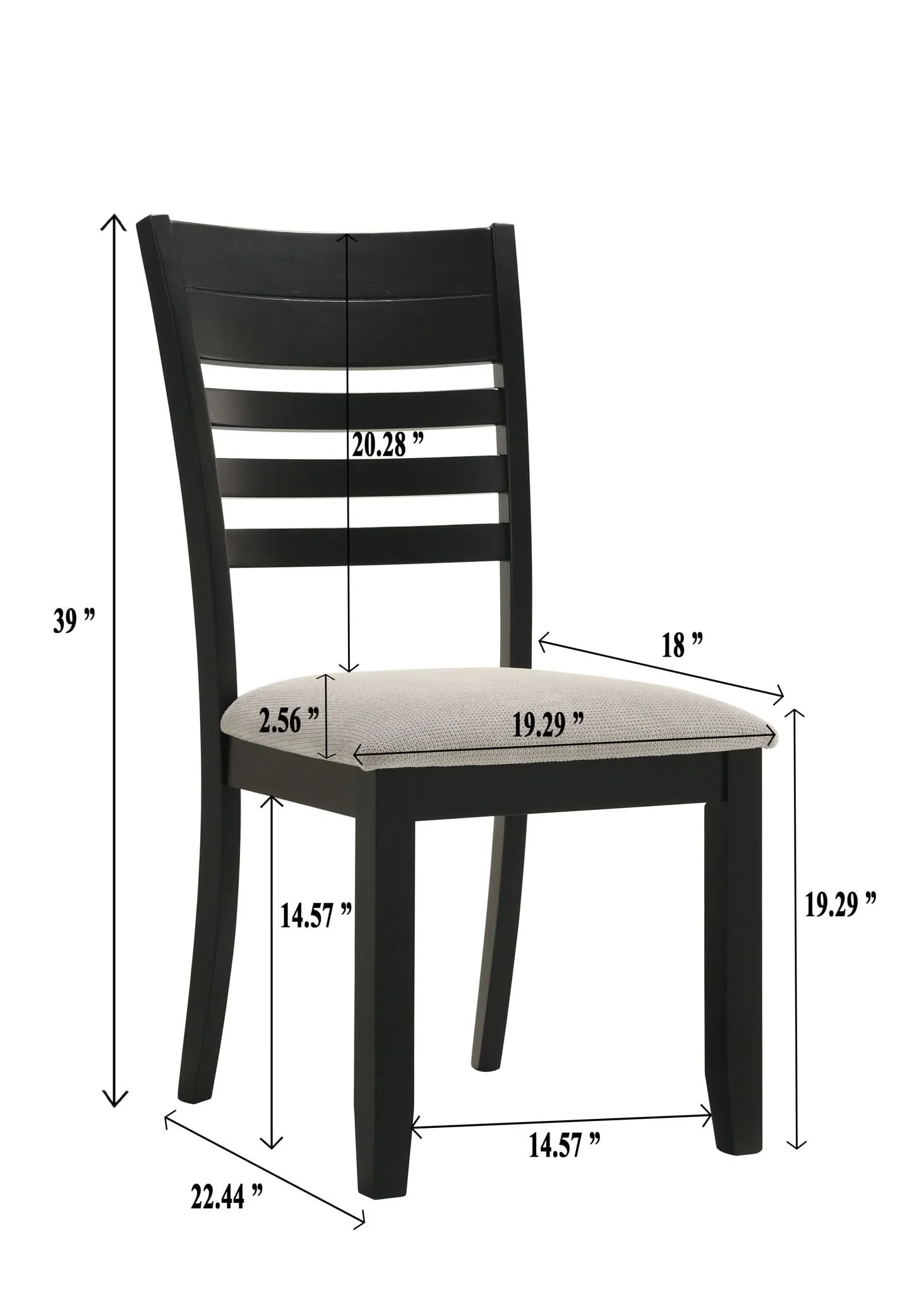 Folio - Side Chair (Set of 2) - Black / Gray - Image 3