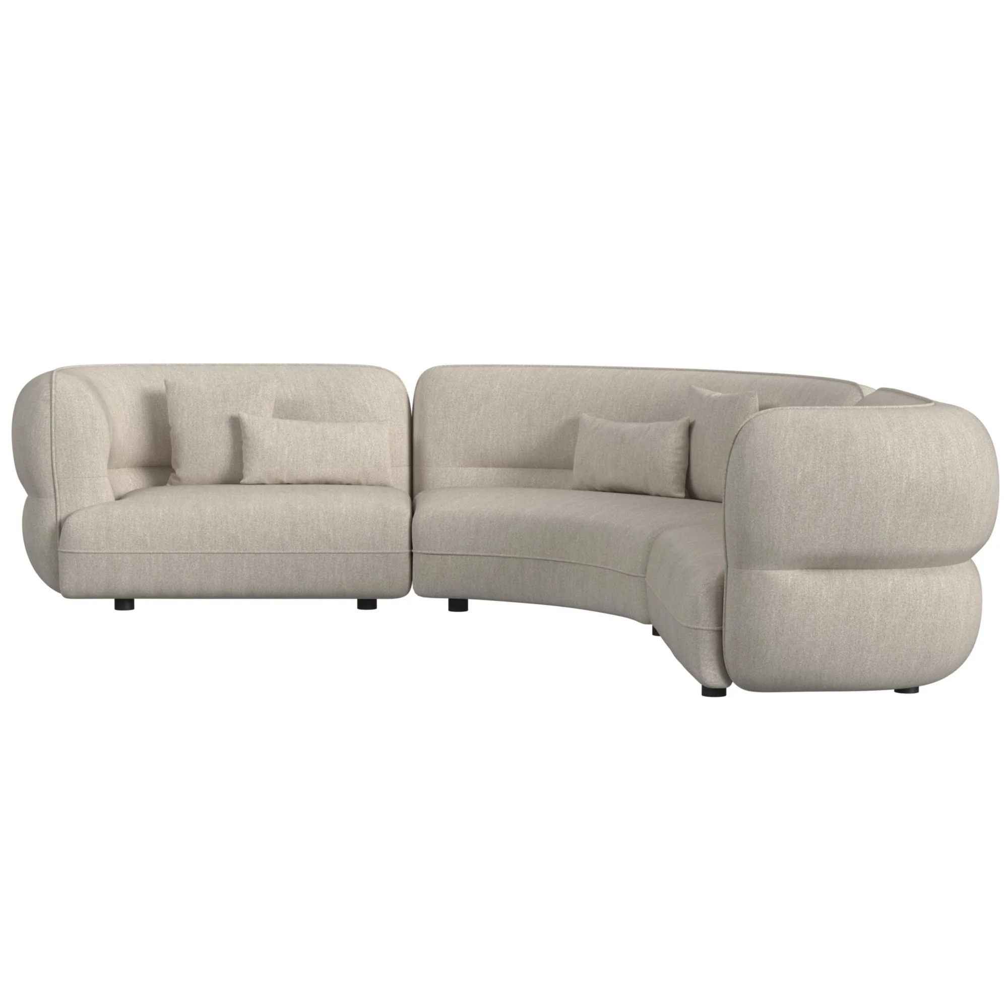 Four Seasons - Sectional Set With 6 Pillows - Camel - Image 3
