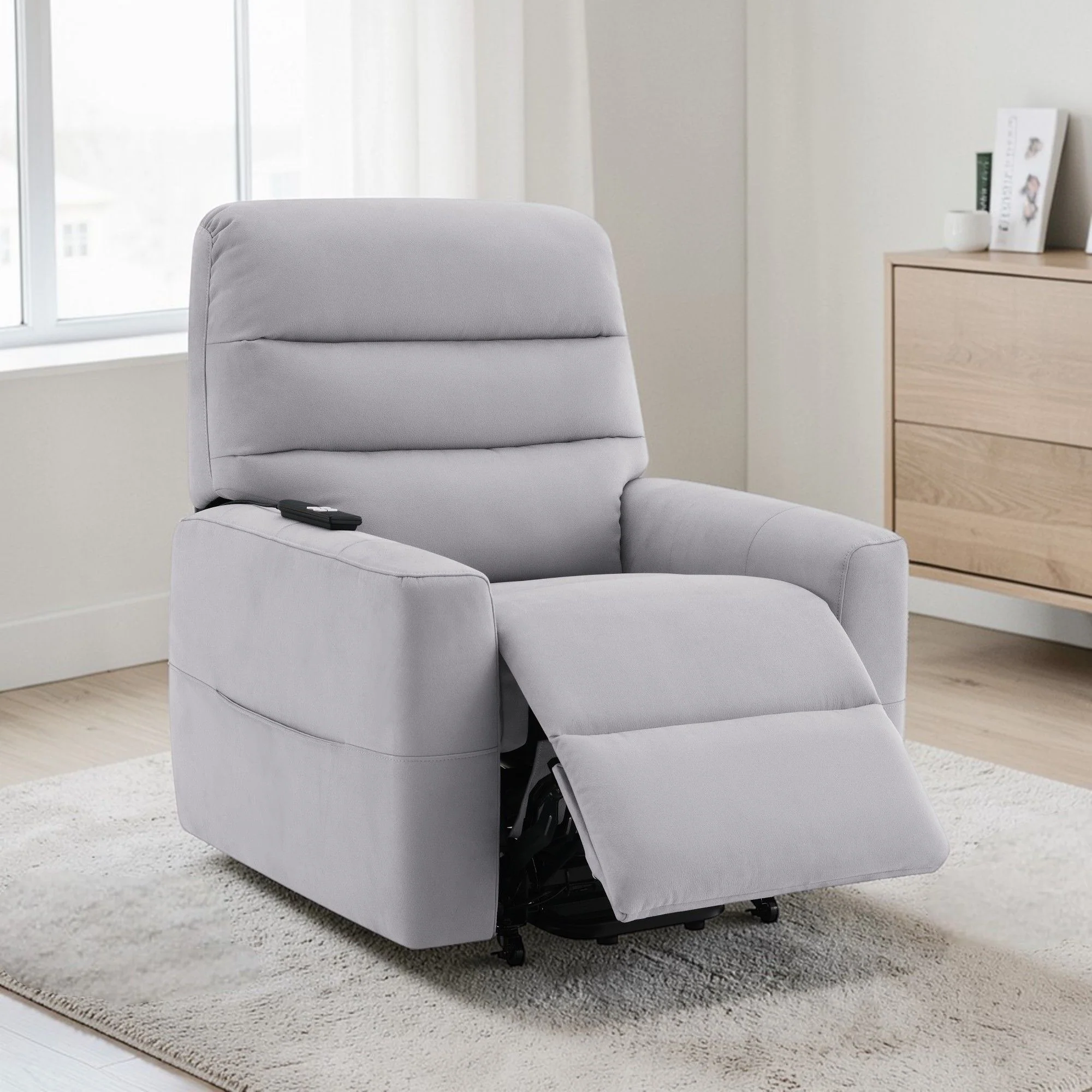 Freddie - Power Motion Recliner With Lift - Gray - Image 3