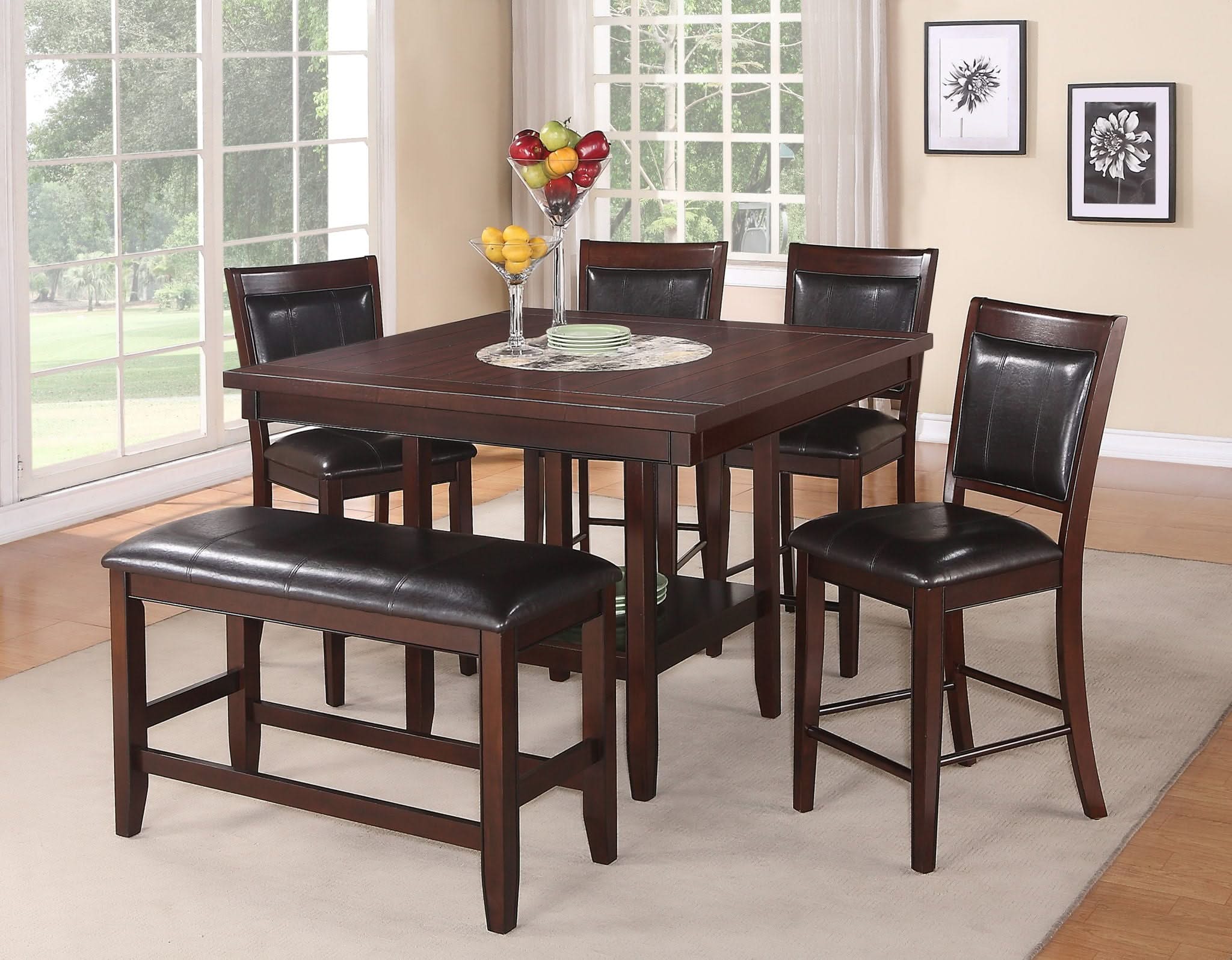 Fulton - Counter Height Table - Dark Brown - Image 4