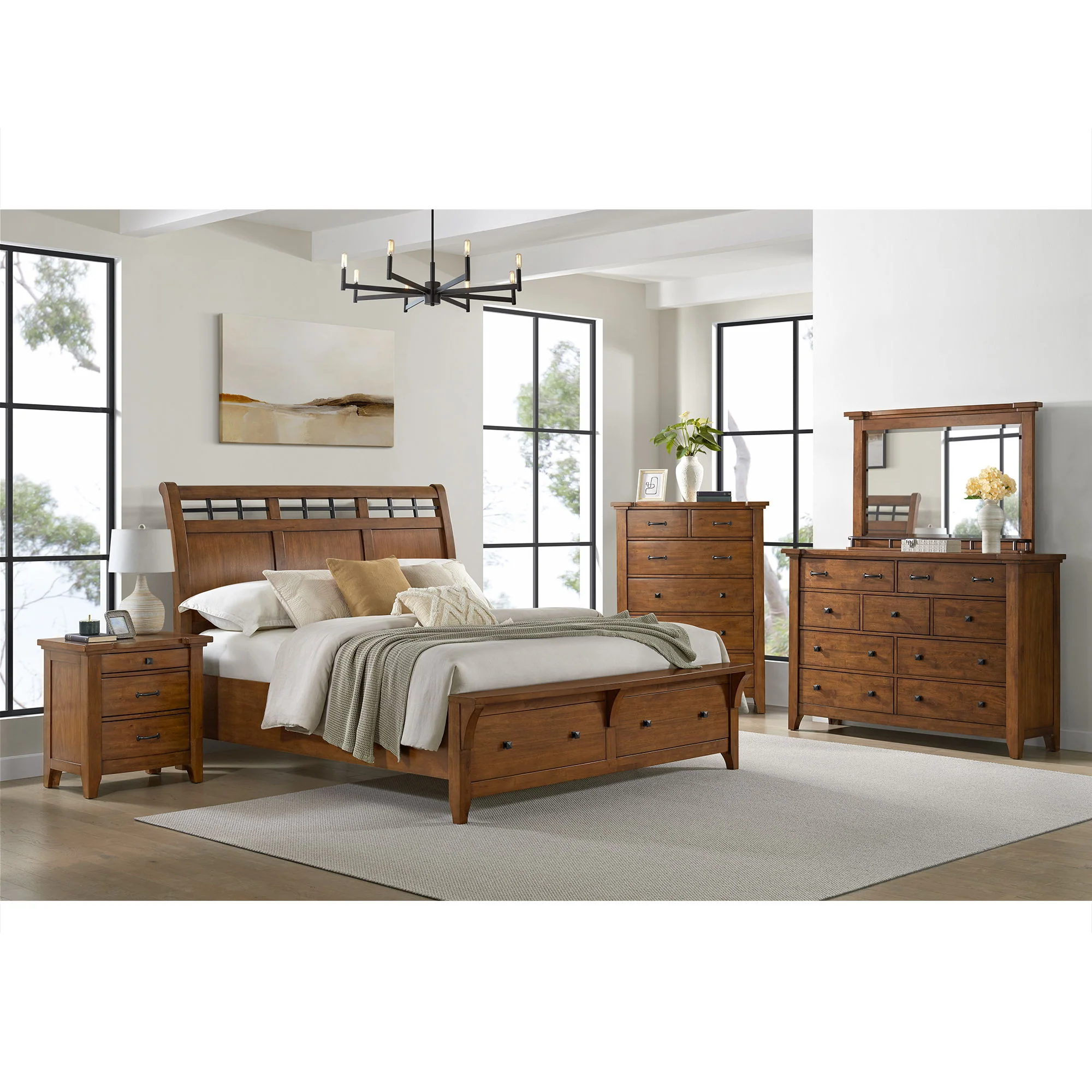 Gage - 3-Drawer Nightstand With USB And Power - Chestnut - Image 4