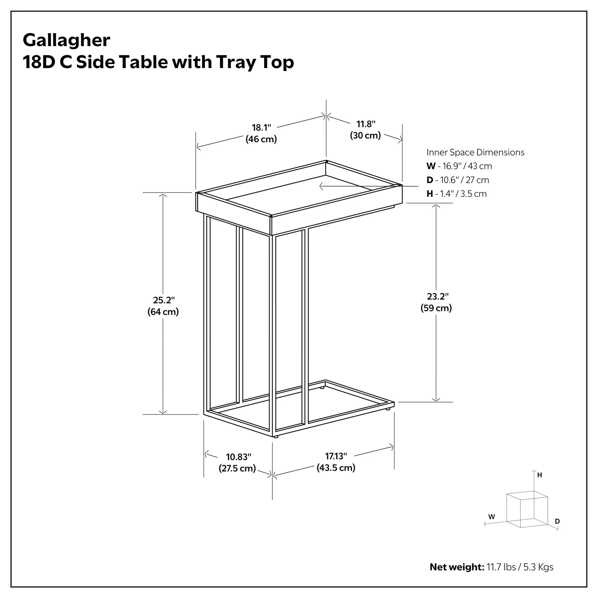 Gallagher - Handcrafted C Side Table - Image 7
