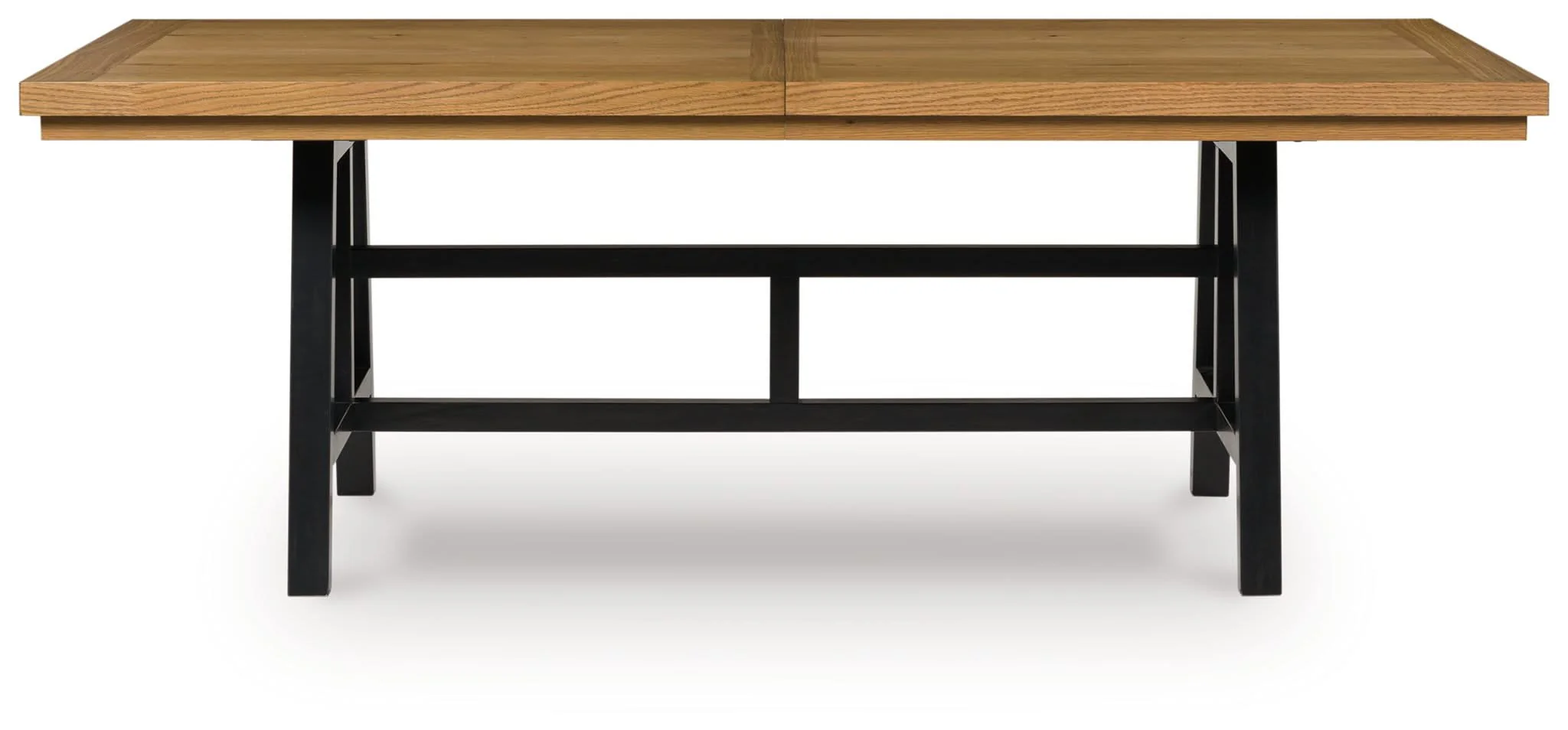 Galliden - Rectangular Dining Room Extension Table - Black / Brown - Image 2