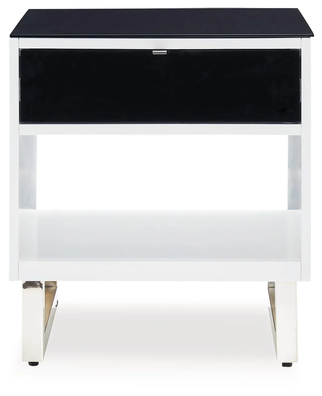 Gardoni - Rectangular End Table - White / Black - Image 2