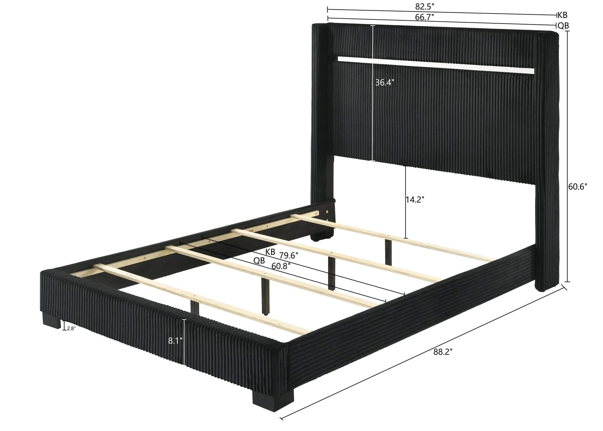 Gennro - King Bed - Black - Image 2