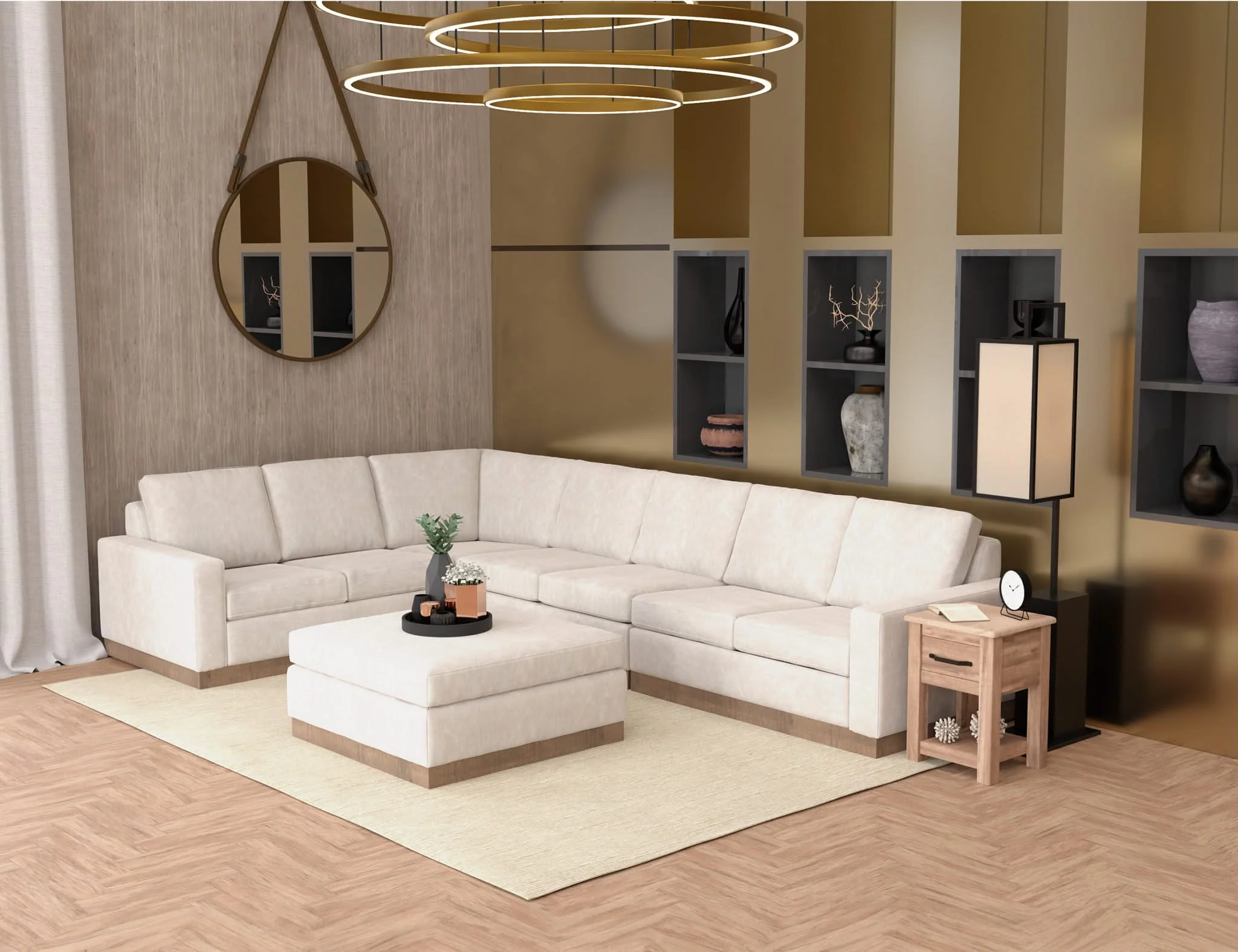 Georgia - Sectional Right-Arm Loveseat - Oyster - Image 3