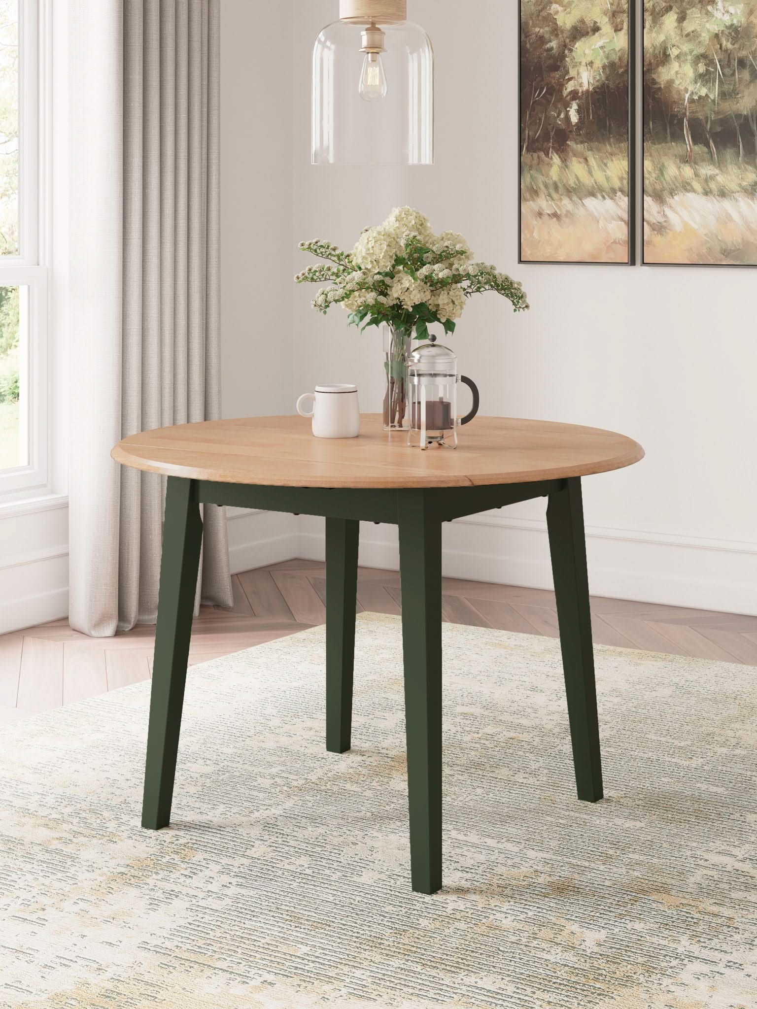 Gesthaven - Round Dining Room Drop Leaf Table - Image 11