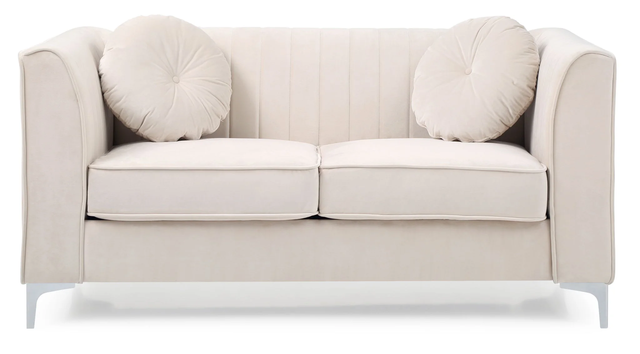 Glam Styled Micro Suede Loveseat - Image 13