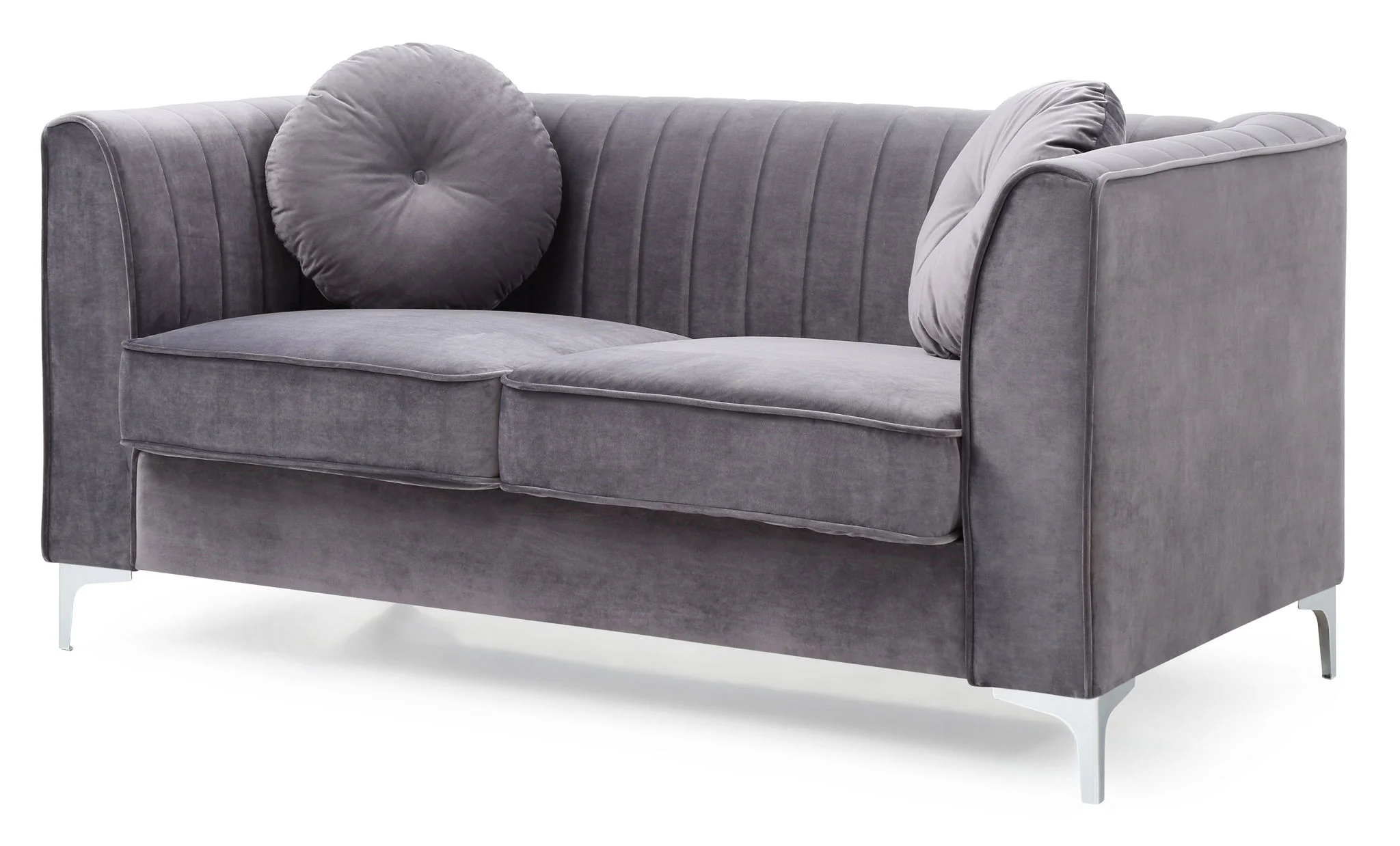 Glam Styled Micro Suede Loveseat - Image 15