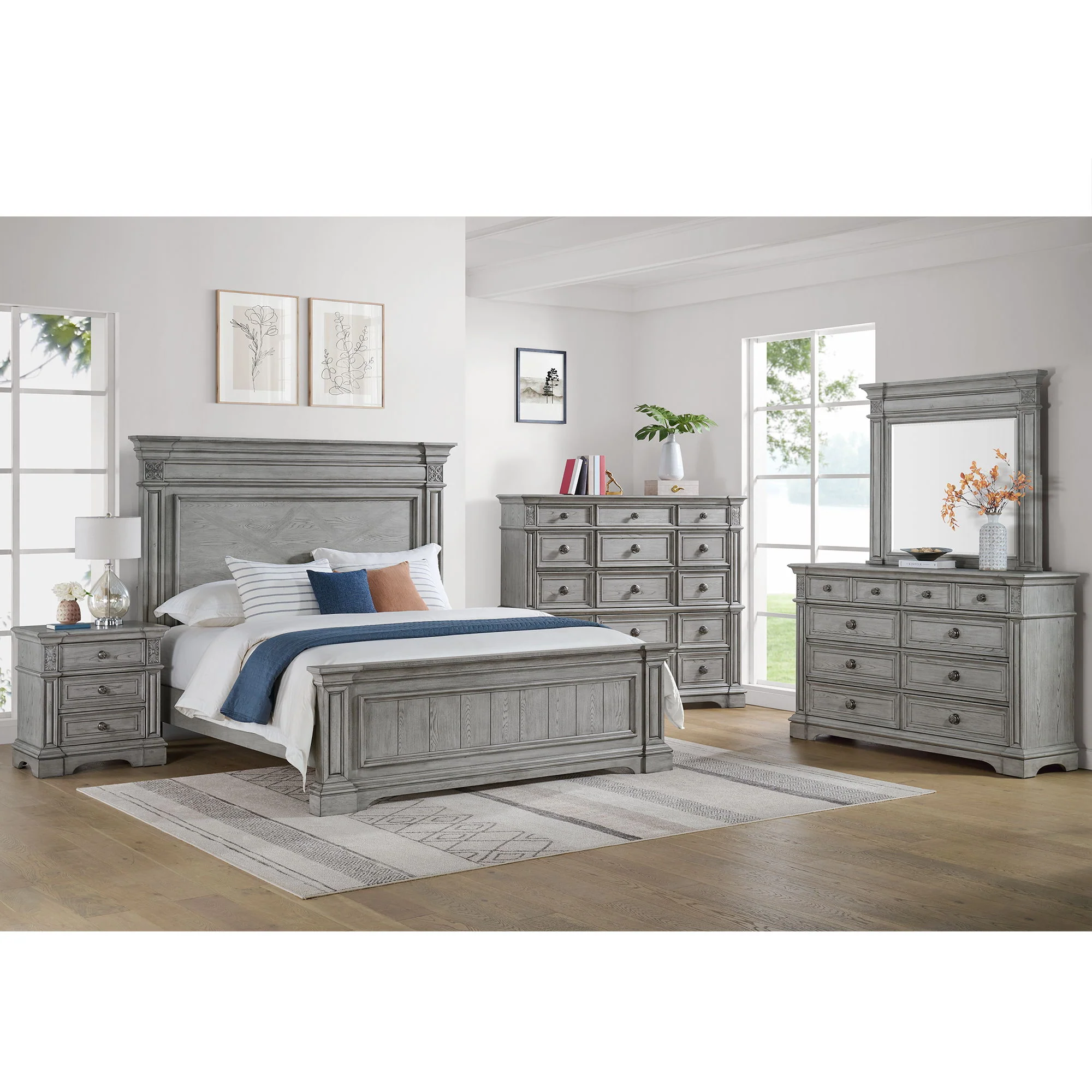 Glenmore - 15-Drawer Mansion Chest - Aged Gray - Image 2
