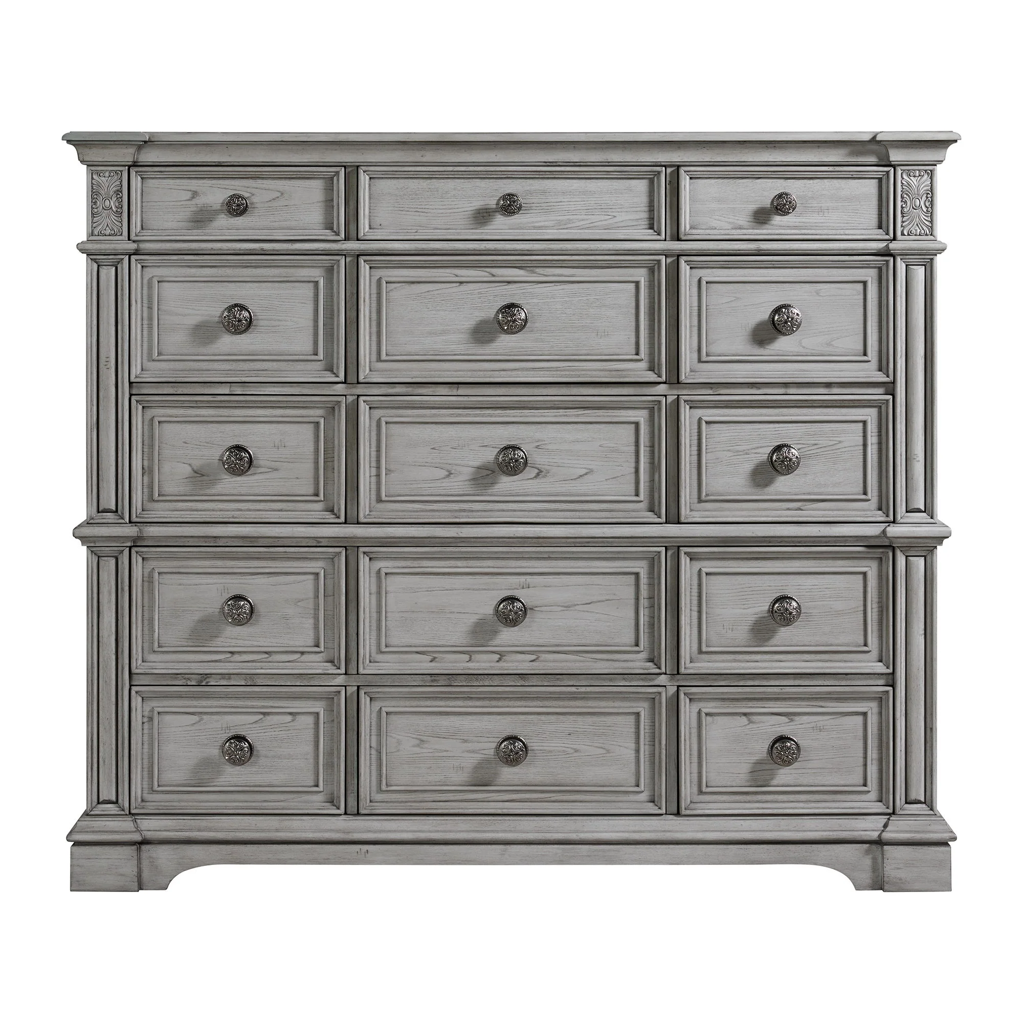 Glenmore - 15-Drawer Mansion Chest - Aged Gray - Image 3