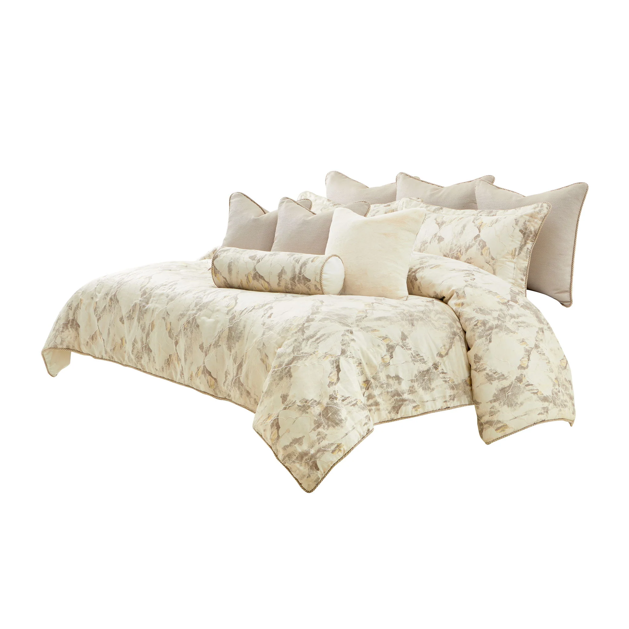 Glennridge - 9-Piece Queen Comforter Set - Frost