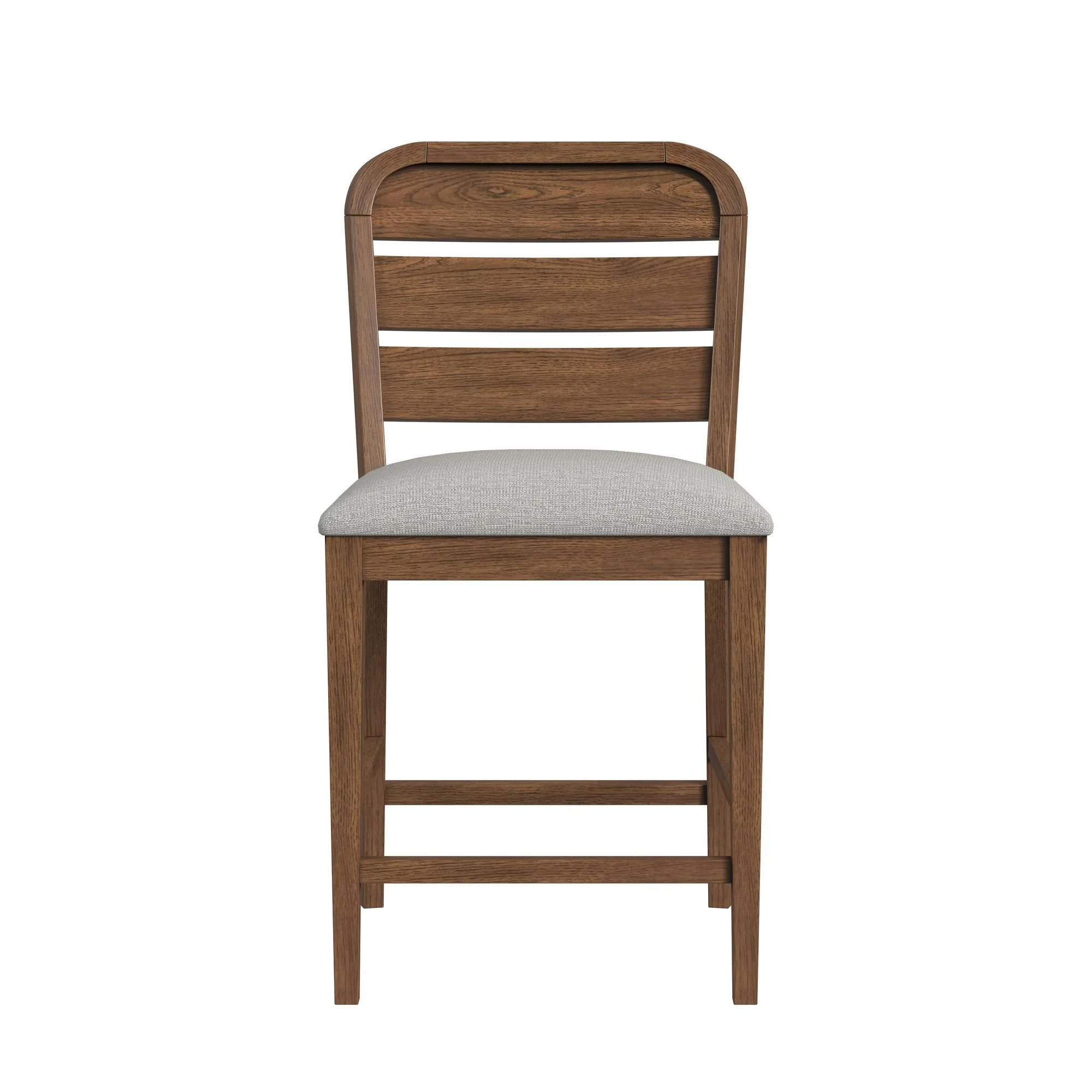 Glinda - Fabric Counter Chair (Set of 2) - Brown / Light Gray - Image 3