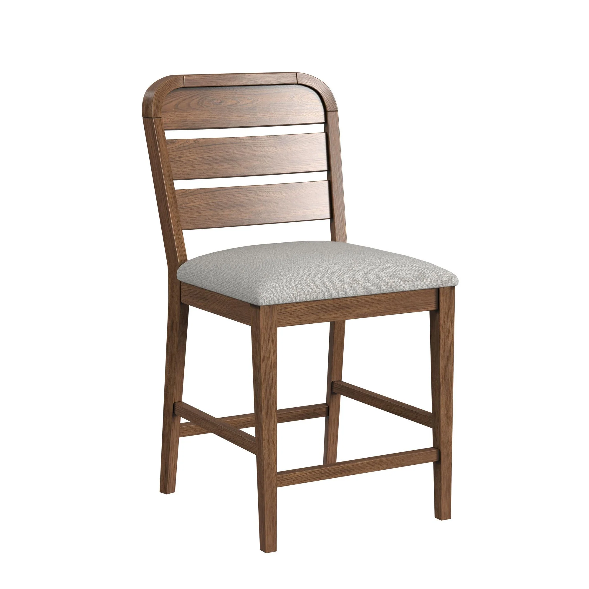 Glinda - Fabric Counter Chair (Set of 2) - Brown / Light Gray - Image 4