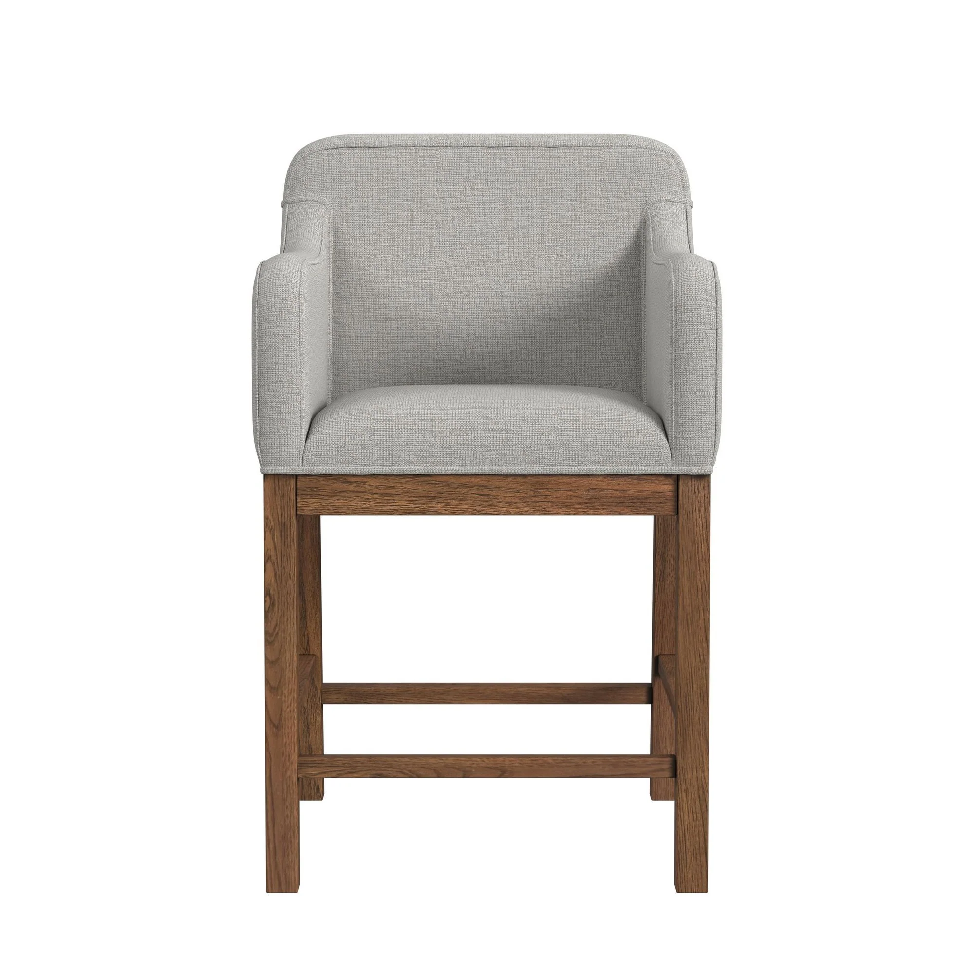 Glinda - Upholstered Fabric Counter Chair (Set of 2) - Brown / Light Gray - Image 4