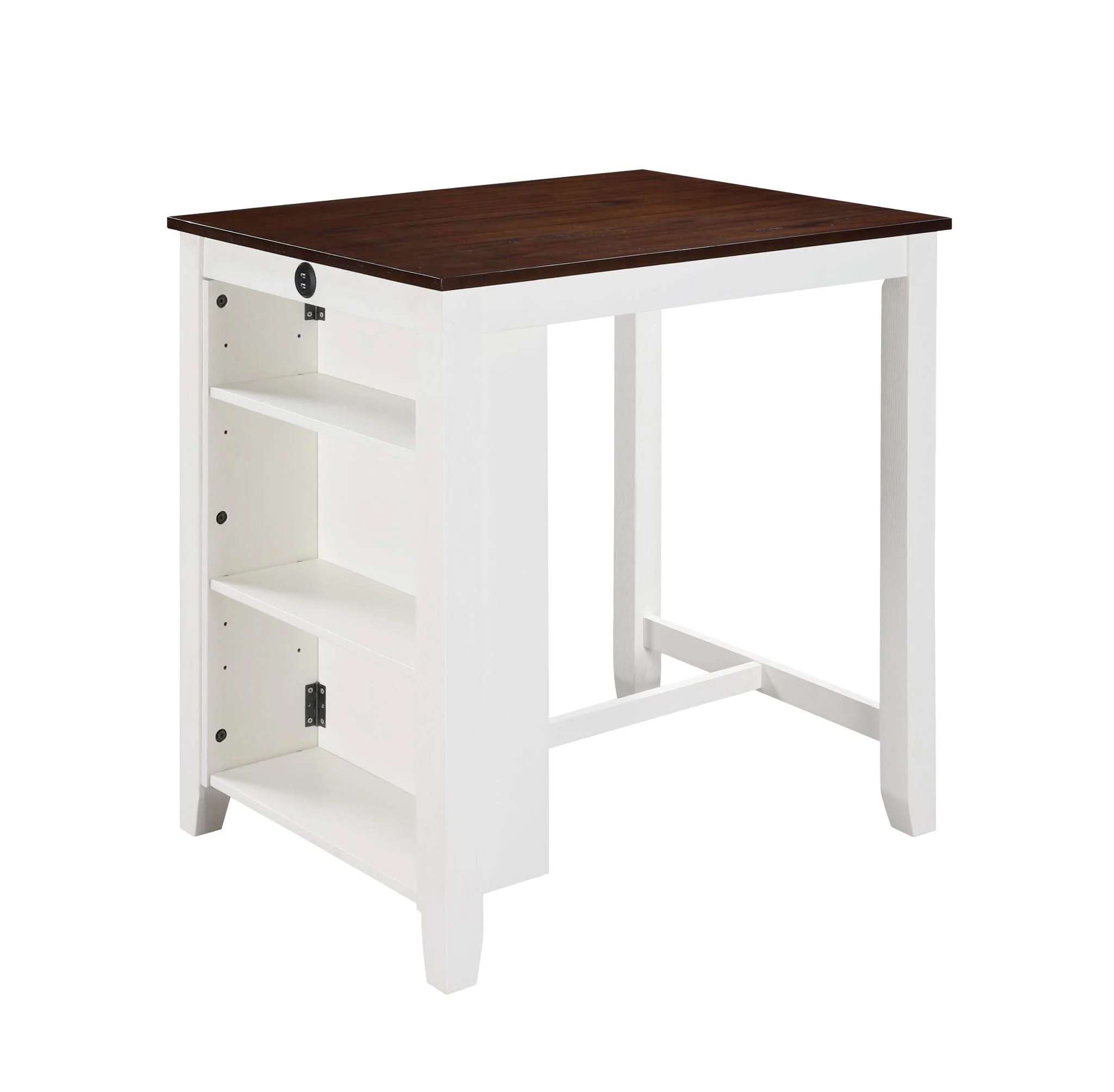 Graham - 3 Piece Small Space Counter Height Dining Table With Shelves And 2 Chairs (Set of 3) - Image 3