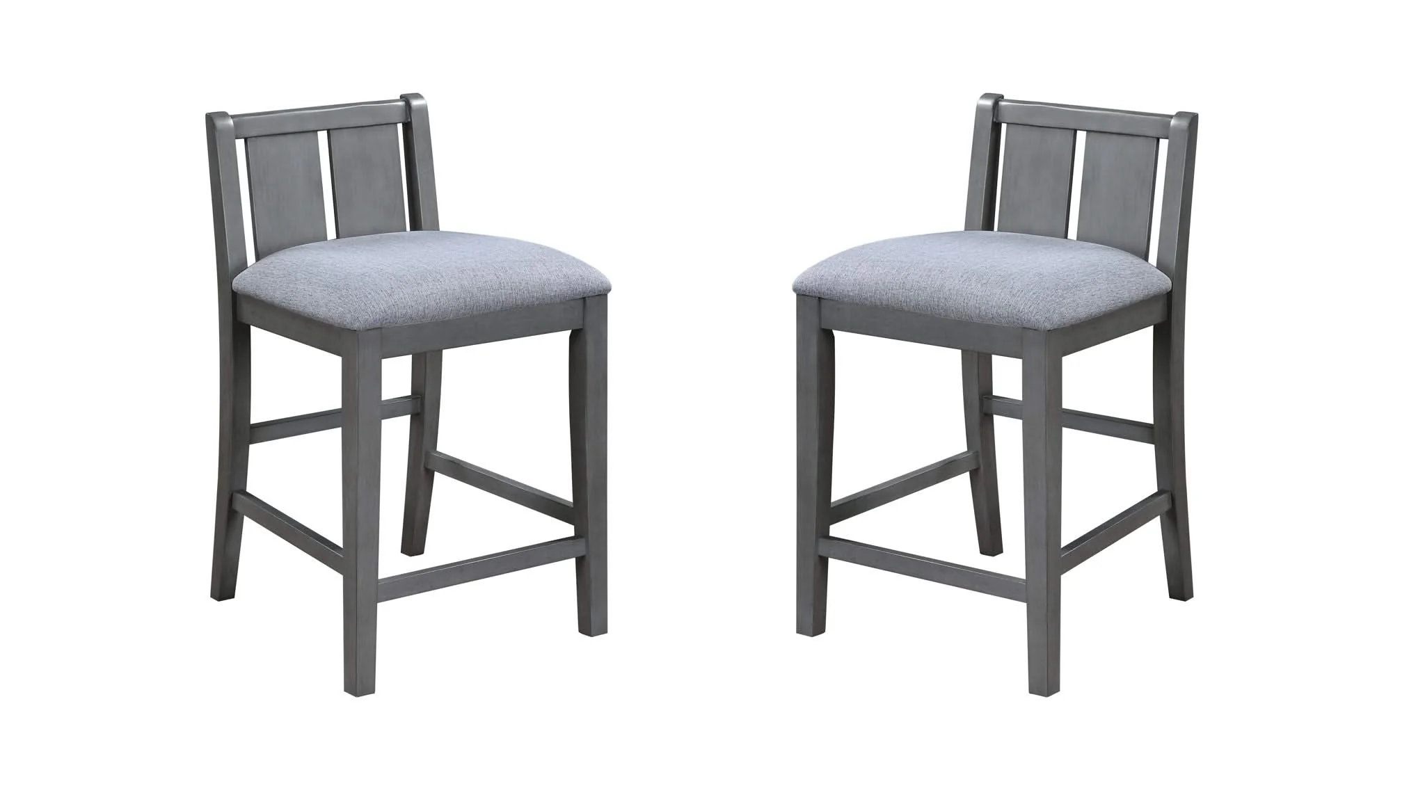 Graham - 3 Piece Small Space Counter Height Dining Table With Shelves And 2 Chairs (Set of 3) - Image 4