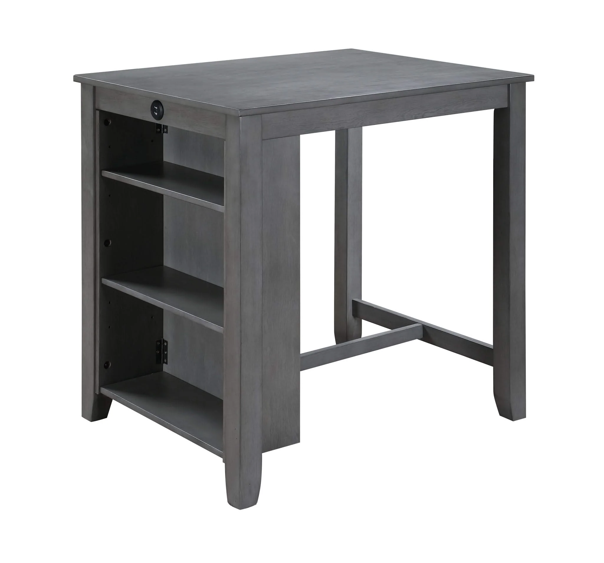 Graham - 3 Piece Small Space Counter Height Dining Table With Shelves And 2 Chairs (Set of 3) - Image 6