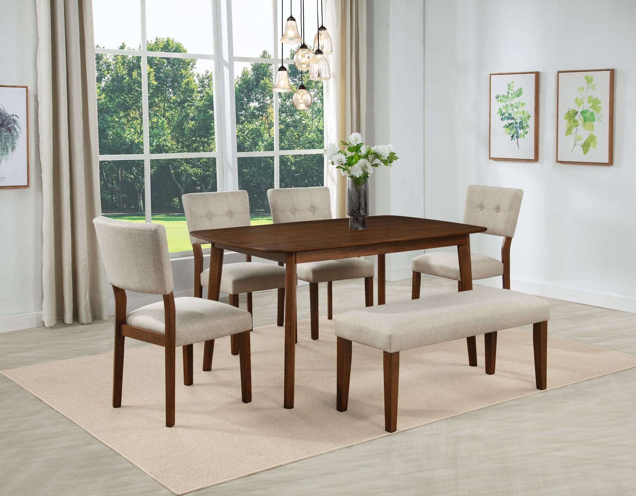 Gregory - Bench - Beige / Brown - Image 3