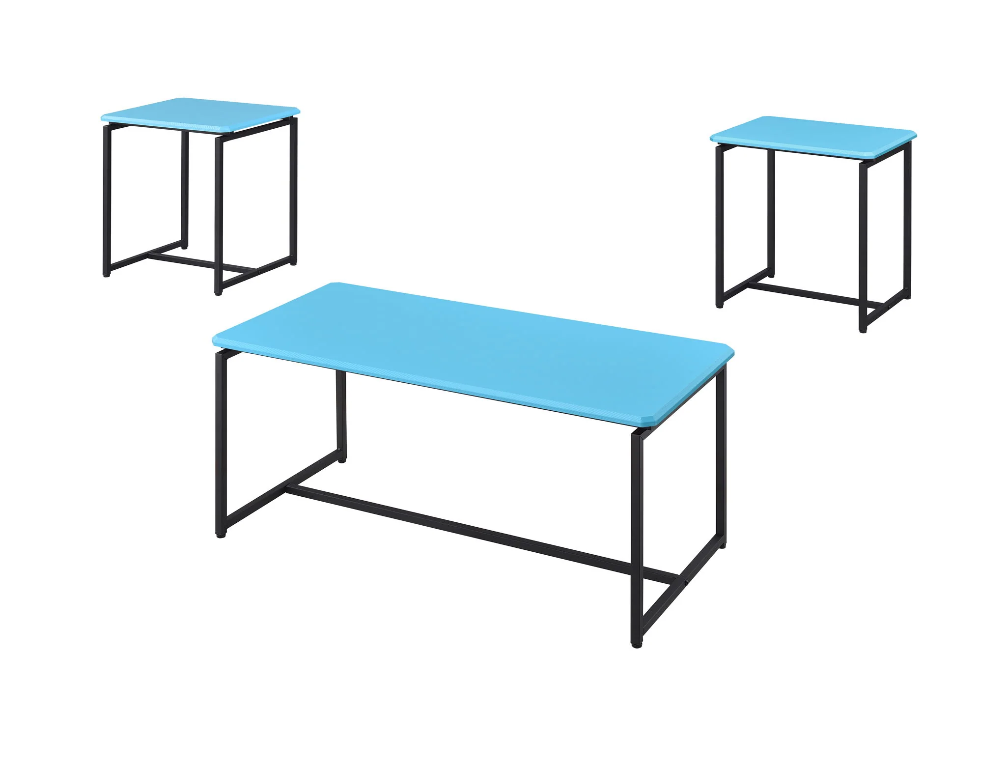 GT - 3 Piece Carbon Fiber Wrap Coffee Table And End Table (Set of 3) - Image 7