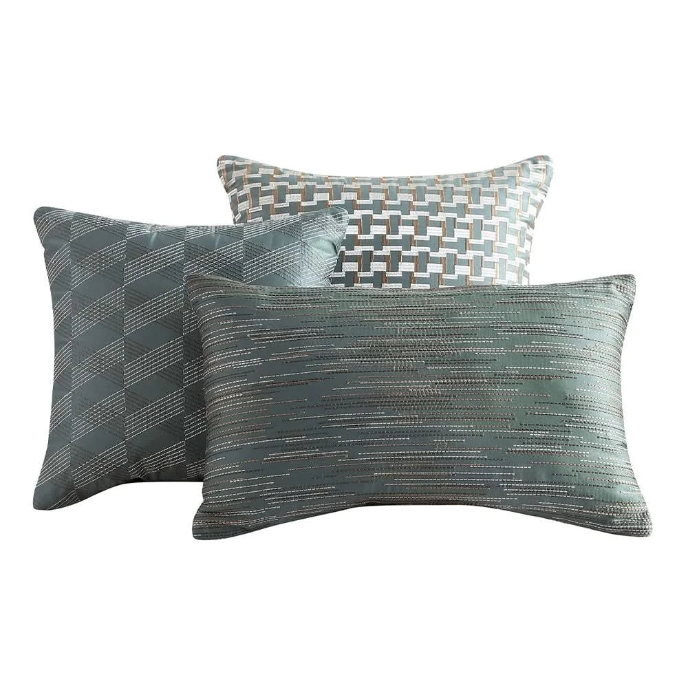 Haley Green Queen or King 10PC Comforter Set with Coverlet & Decorative Pillows - Image 4