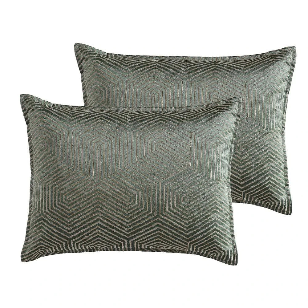Haley Green Queen or King 10PC Comforter Set with Coverlet & Decorative Pillows - Image 5