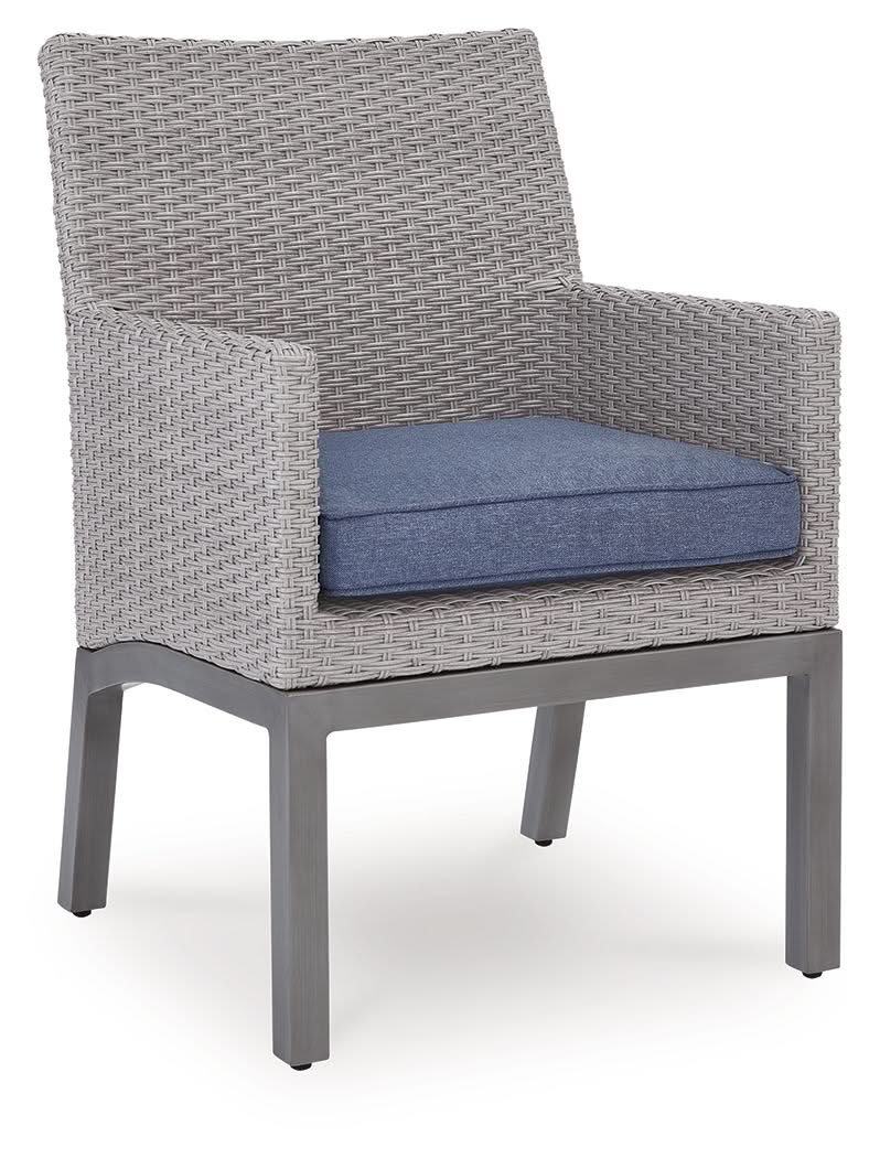 Half Moon Beach - Arm Chair With Cushion (Set of 2) - Blue / Gray - Image 2