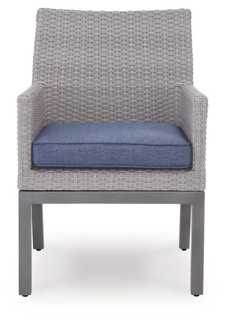Half Moon Beach - Arm Chair With Cushion (Set of 2) - Blue / Gray - Image 4