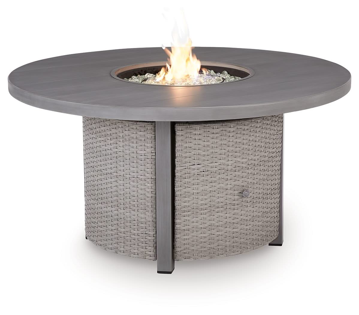 Half Moon Beach - Round Fire Pit Table - Gray - Image 4