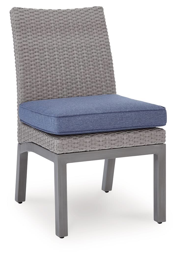 Half Moon Beach - Side Chair With Cushion (Set of 2) - Blue / Gray - Image 2