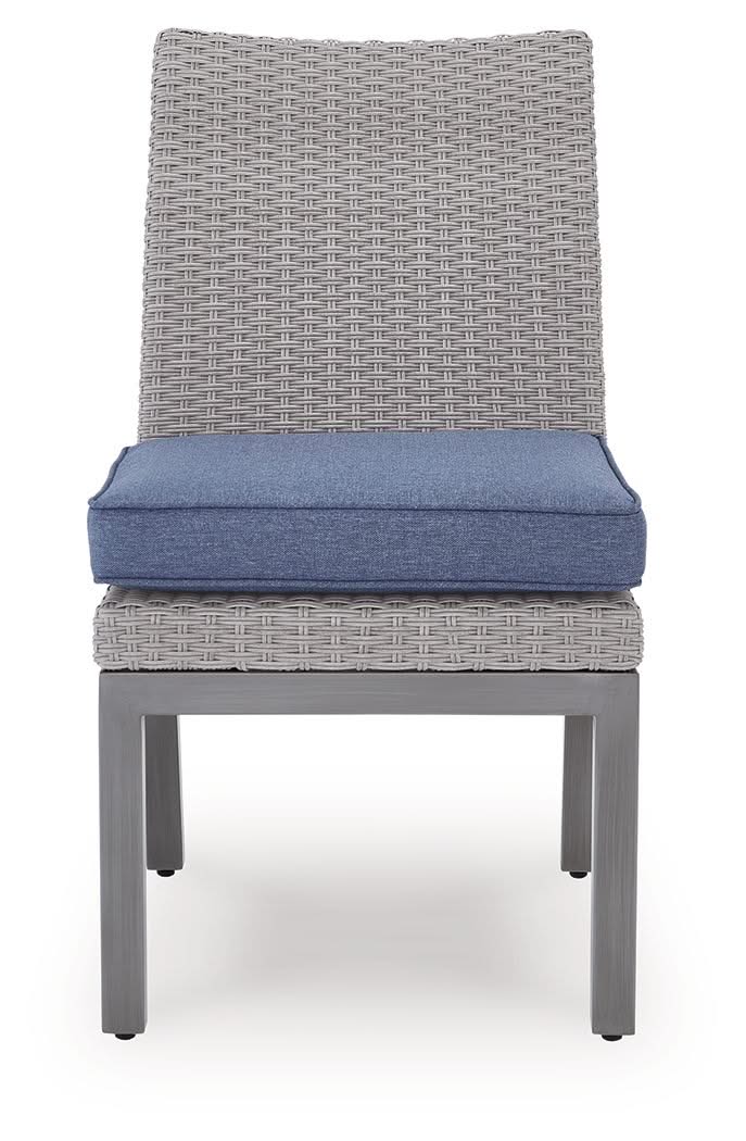 Half Moon Beach - Side Chair With Cushion (Set of 2) - Blue / Gray - Image 3
