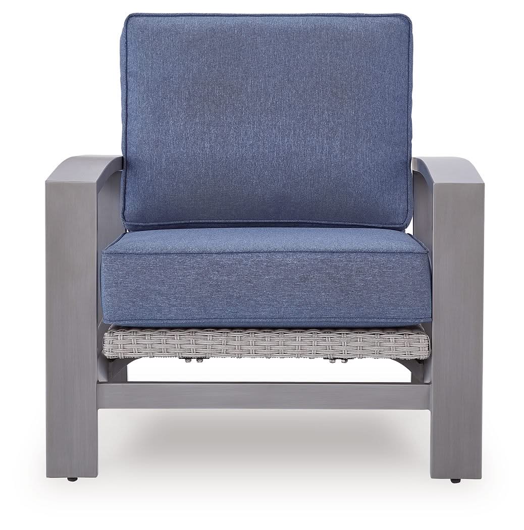 Half Moon Beach - Spring Lounge Chair - Blue / Gray - Image 2