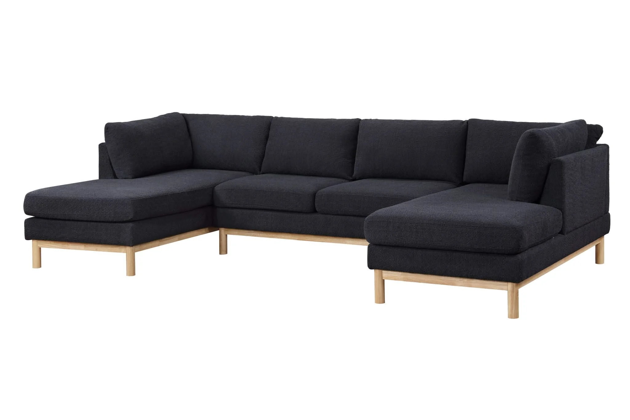 Hallie - Wide Sherpa Double Chaise U-Shape Sectional Sofa - Image 4