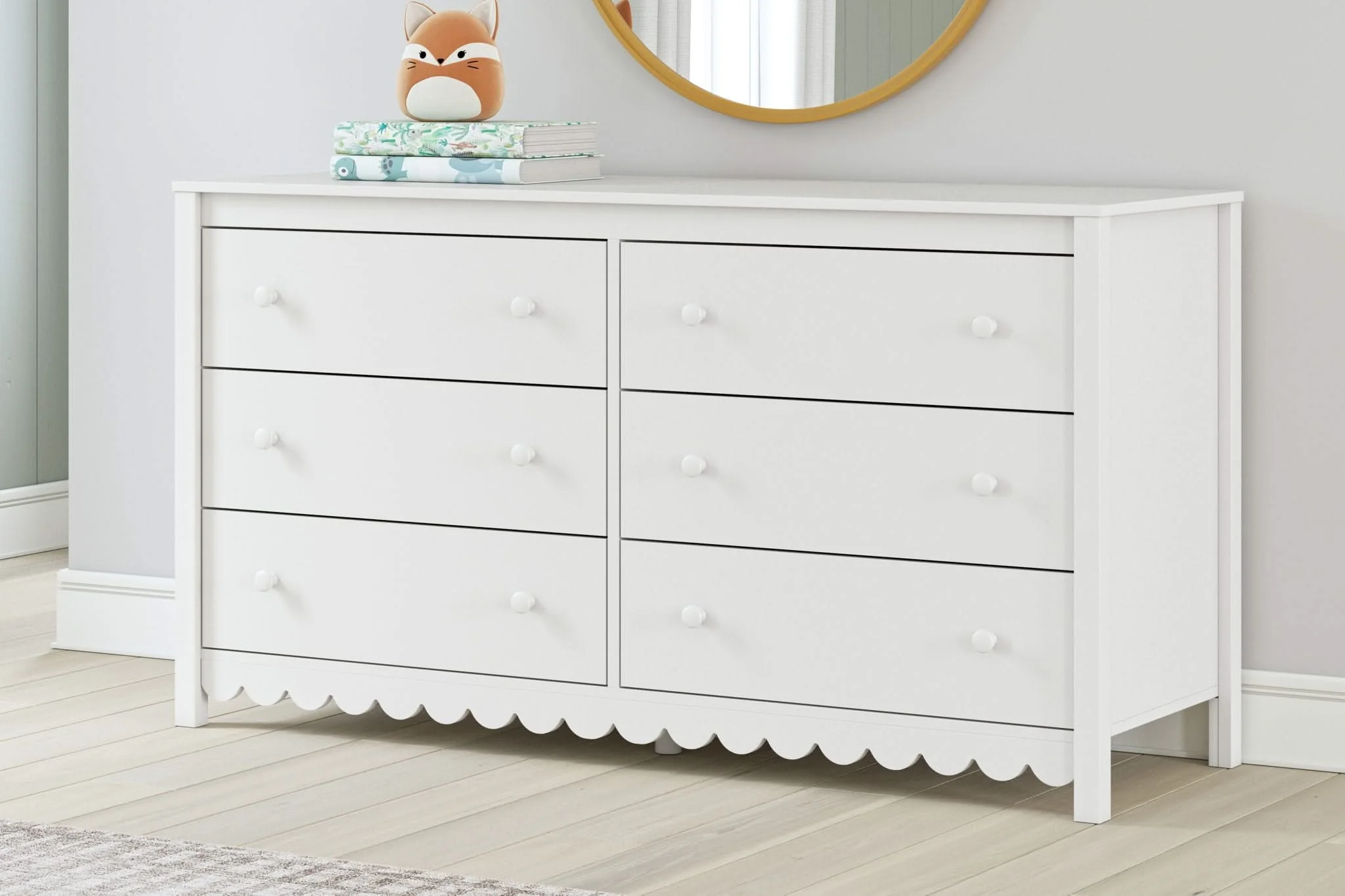 Hallityn - Six Drawer Dresser - White - Image 3