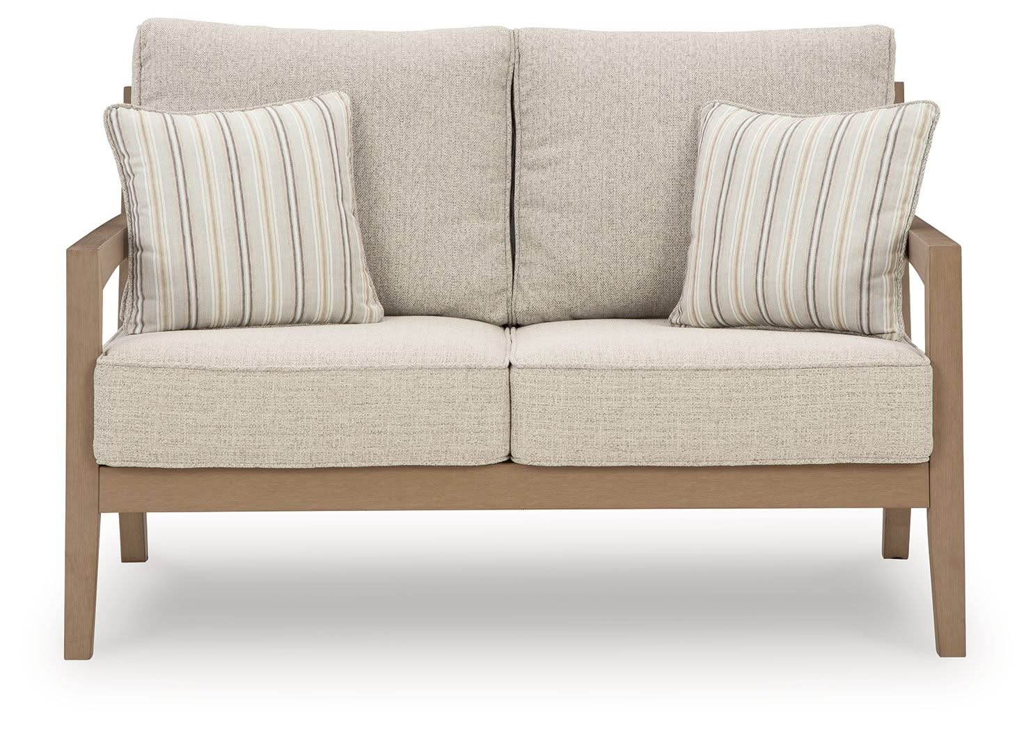 Hallow Creek - Loveseat With Cushion - Driftwood - Image 2