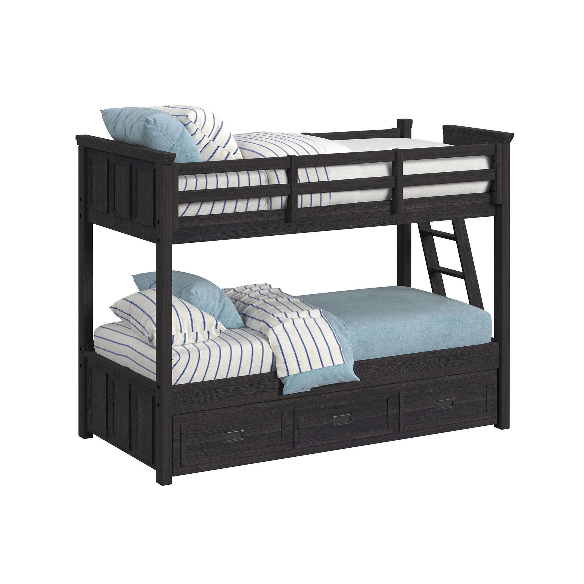Hampton Kids - Bunk With Ladder And Trundle Bedroom Set - Image 15