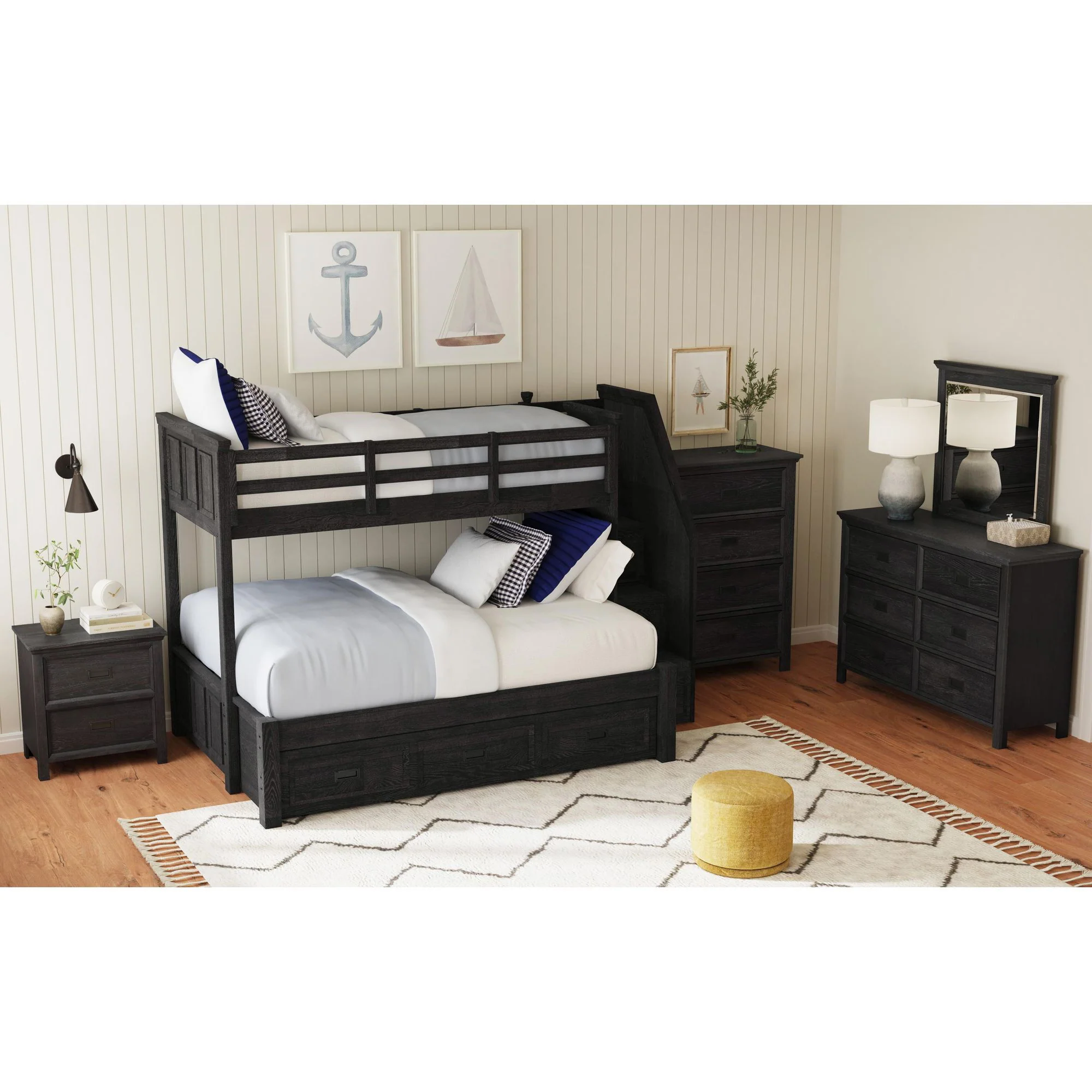 Hampton Kids - Bunk With Staircase And Trundle - Image 12