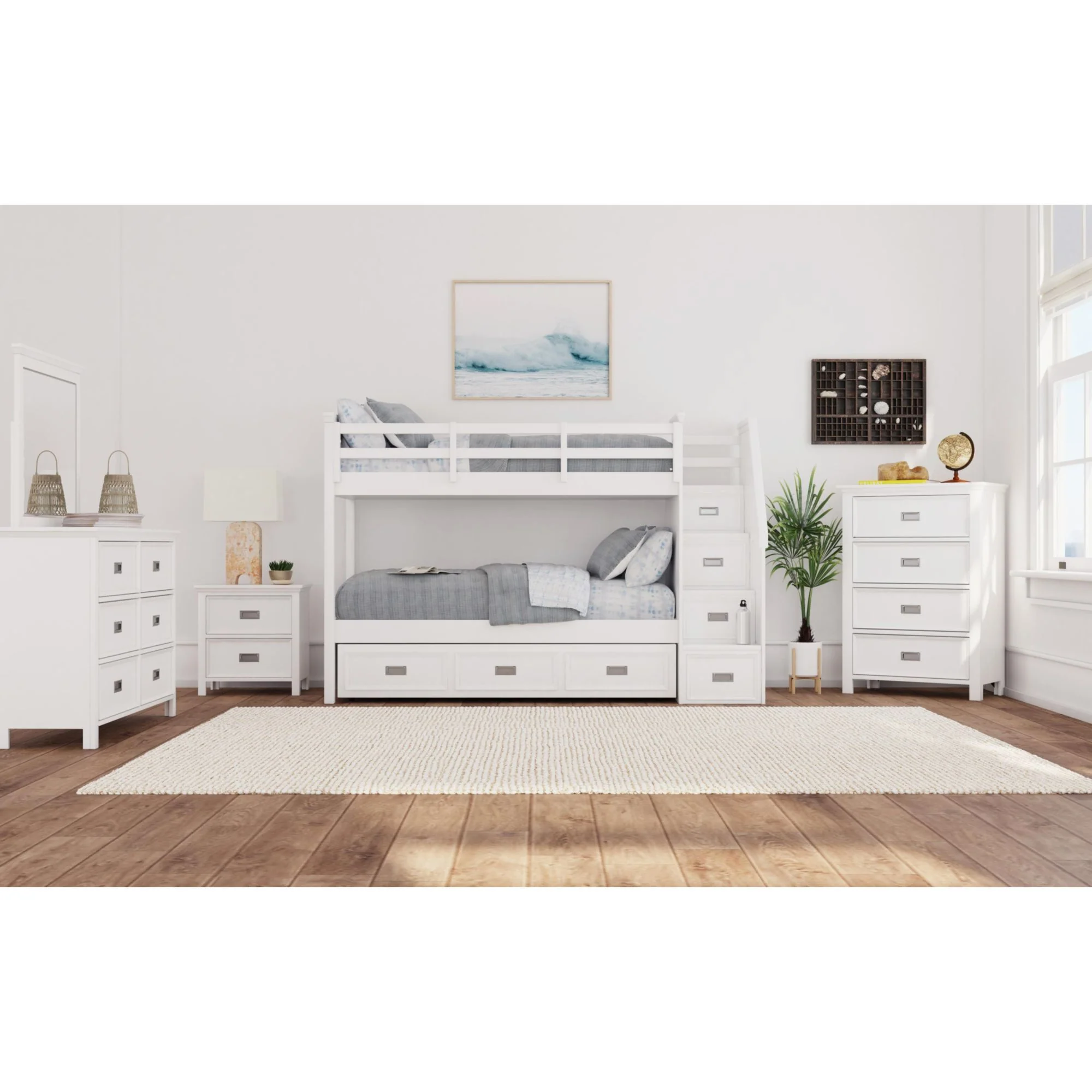 Hampton Kids - Bunk With Staircase And Trundle - Image 13