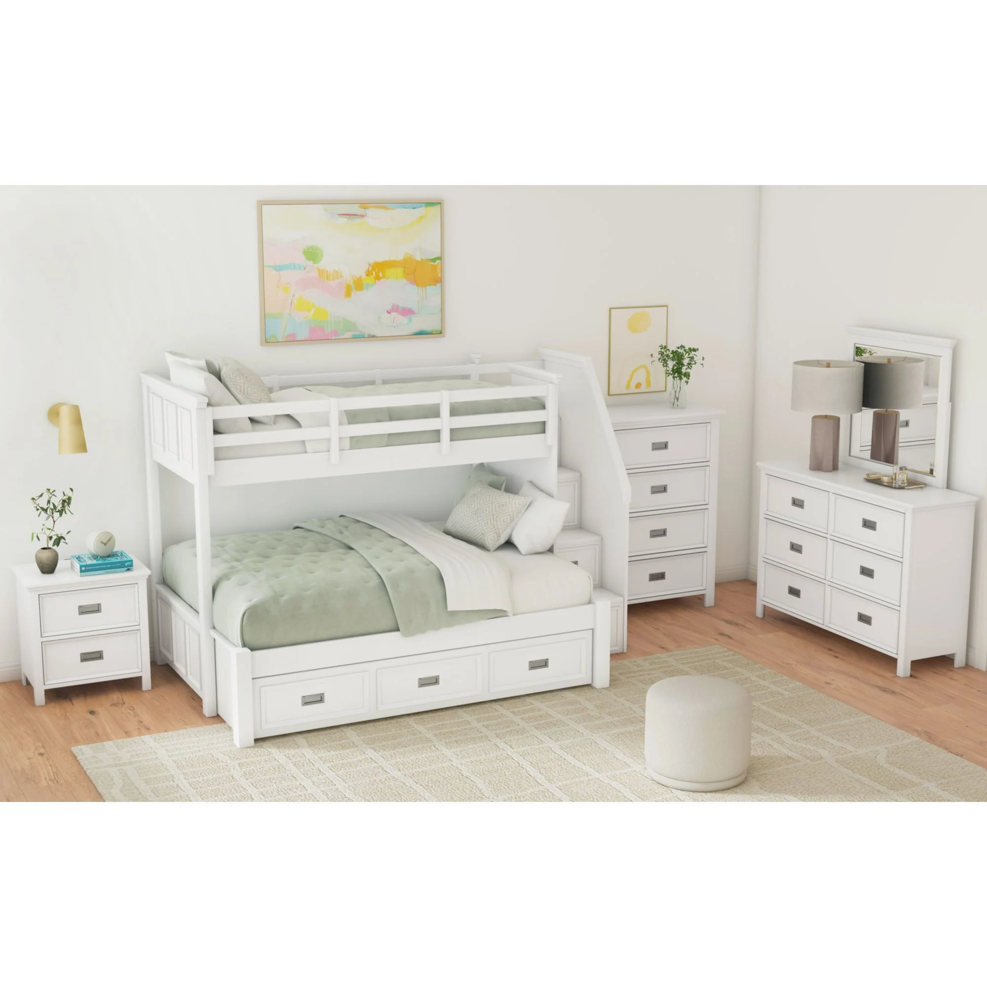 Hampton Kids - Bunk With Staircase And Trundle - Image 6