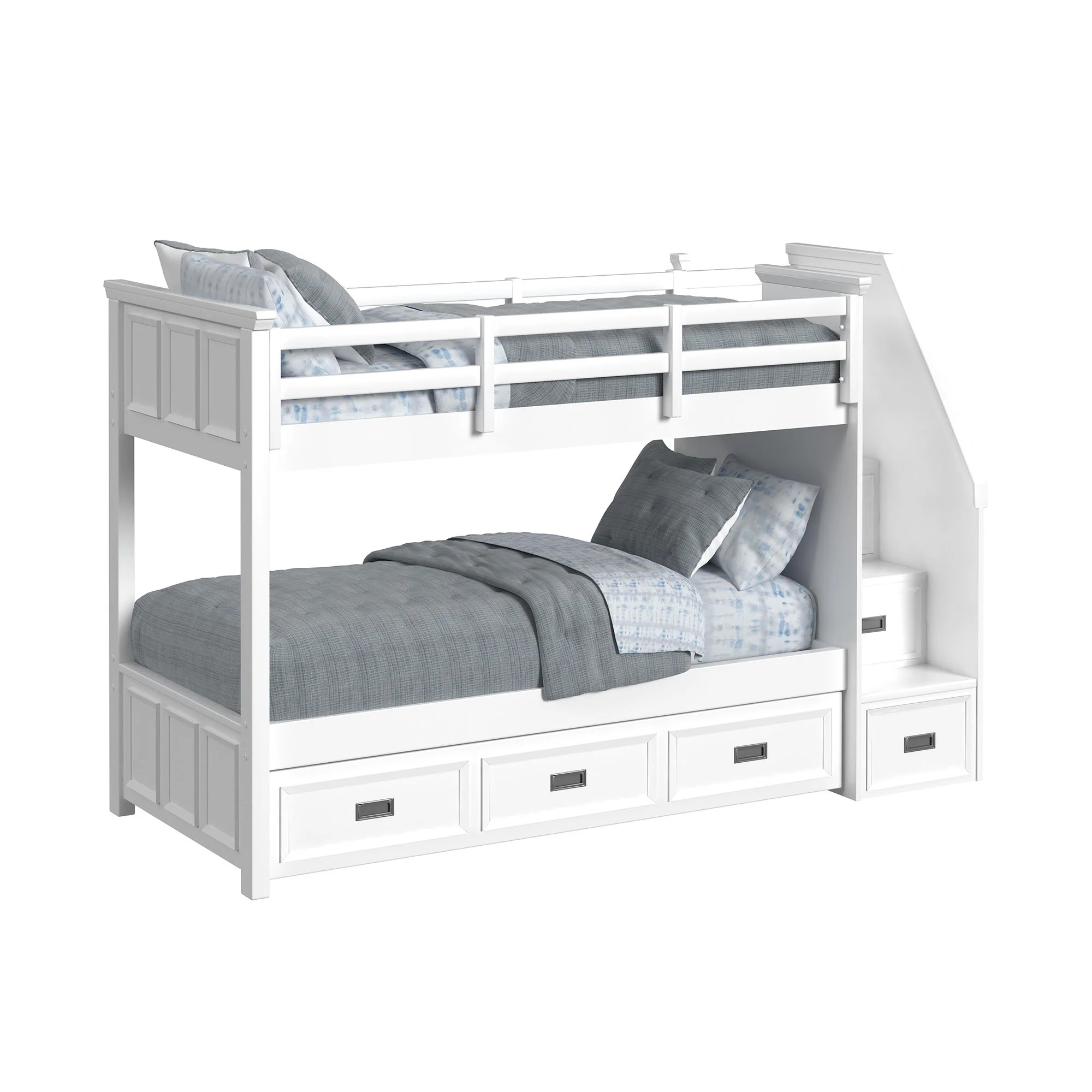 Hampton Kids - Bunk With Staircase And Trundle Bedroom Set - Image 15