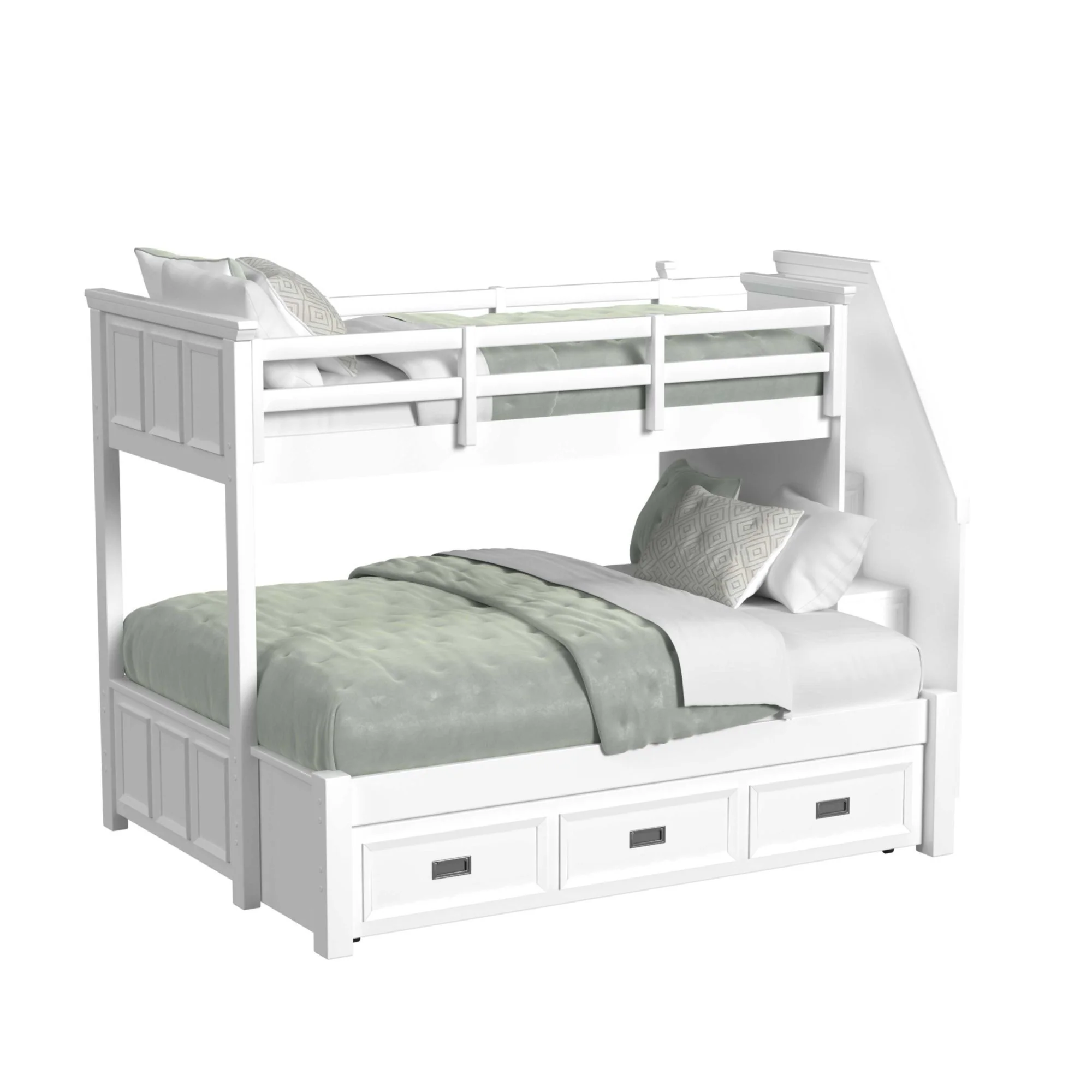 Hampton Kids - Bunk With Staircase And Trundle Bedroom Set - Image 17
