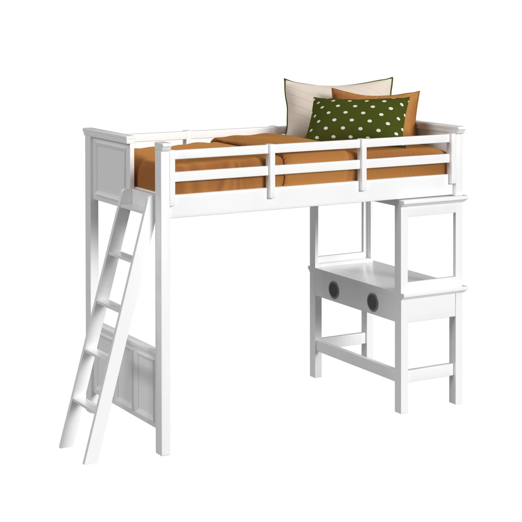 Hampton Kids - Loft With Ladder And Desk With Speaker Bedroom Set - Image 14