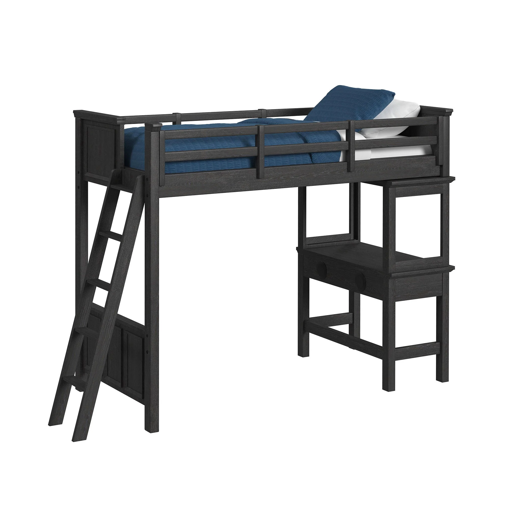 Hampton Kids - Loft With Ladder And Desk With Speaker Bedroom Set - Image 18