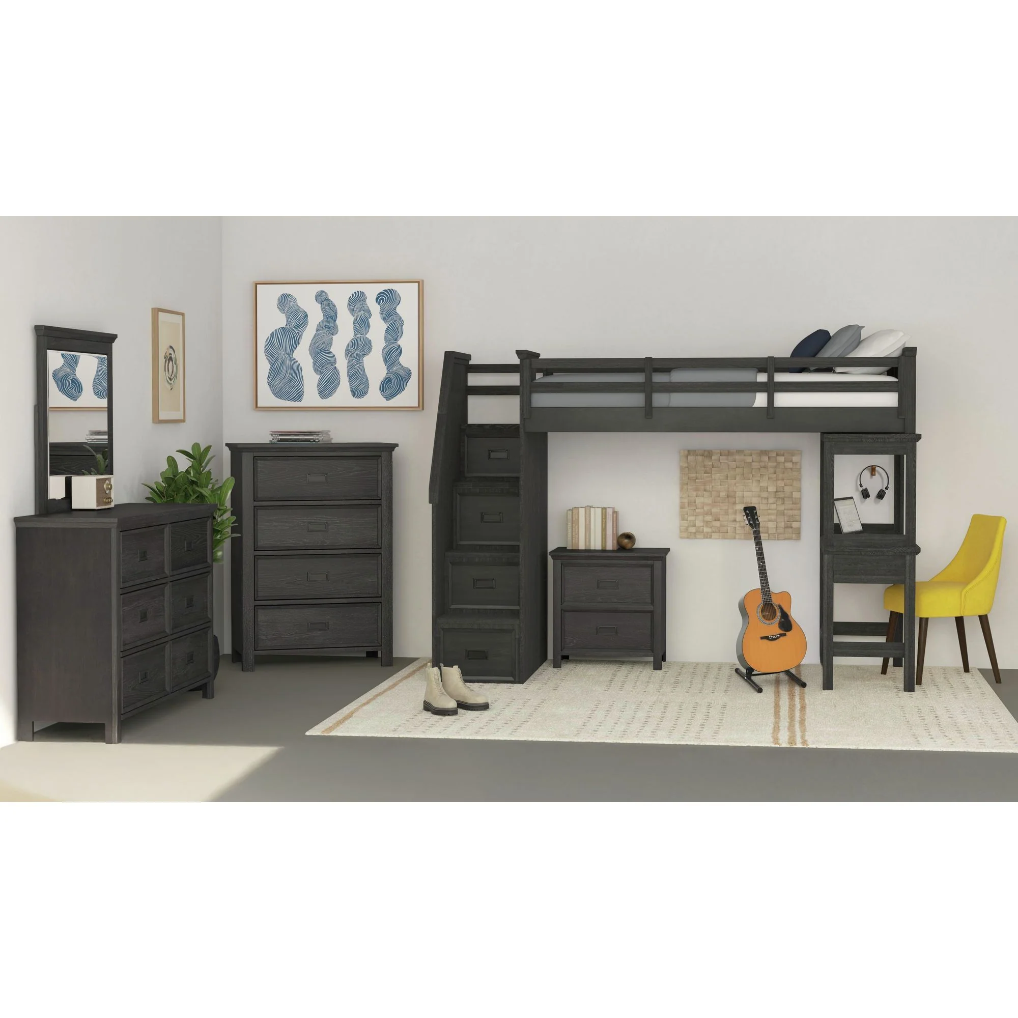 Hampton Kids - Loft With Staircase And Desk With Speaker - Image 4