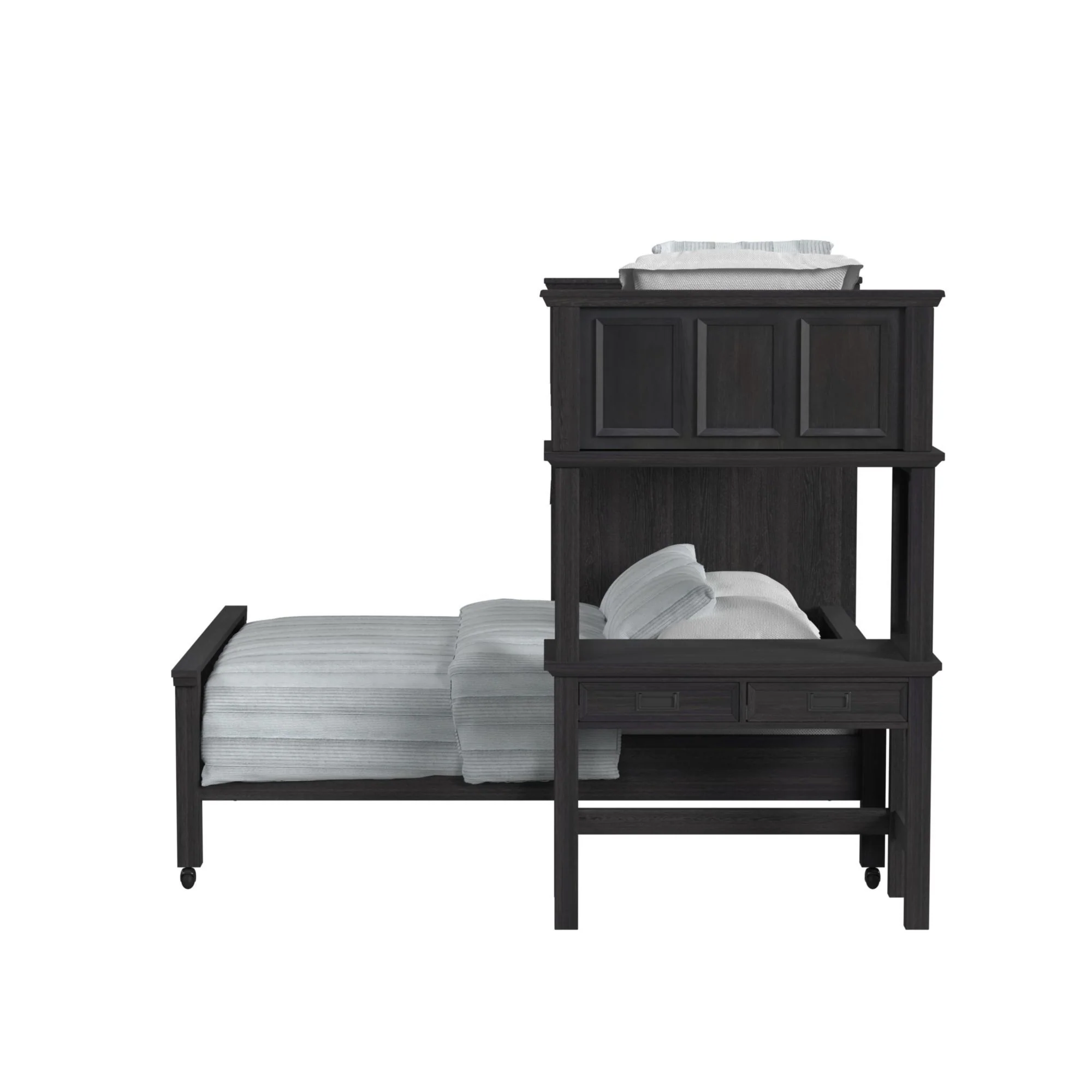 Hampton Kids - Loft With Staircase And Desk With Speaker Bedroom Set - Image 15